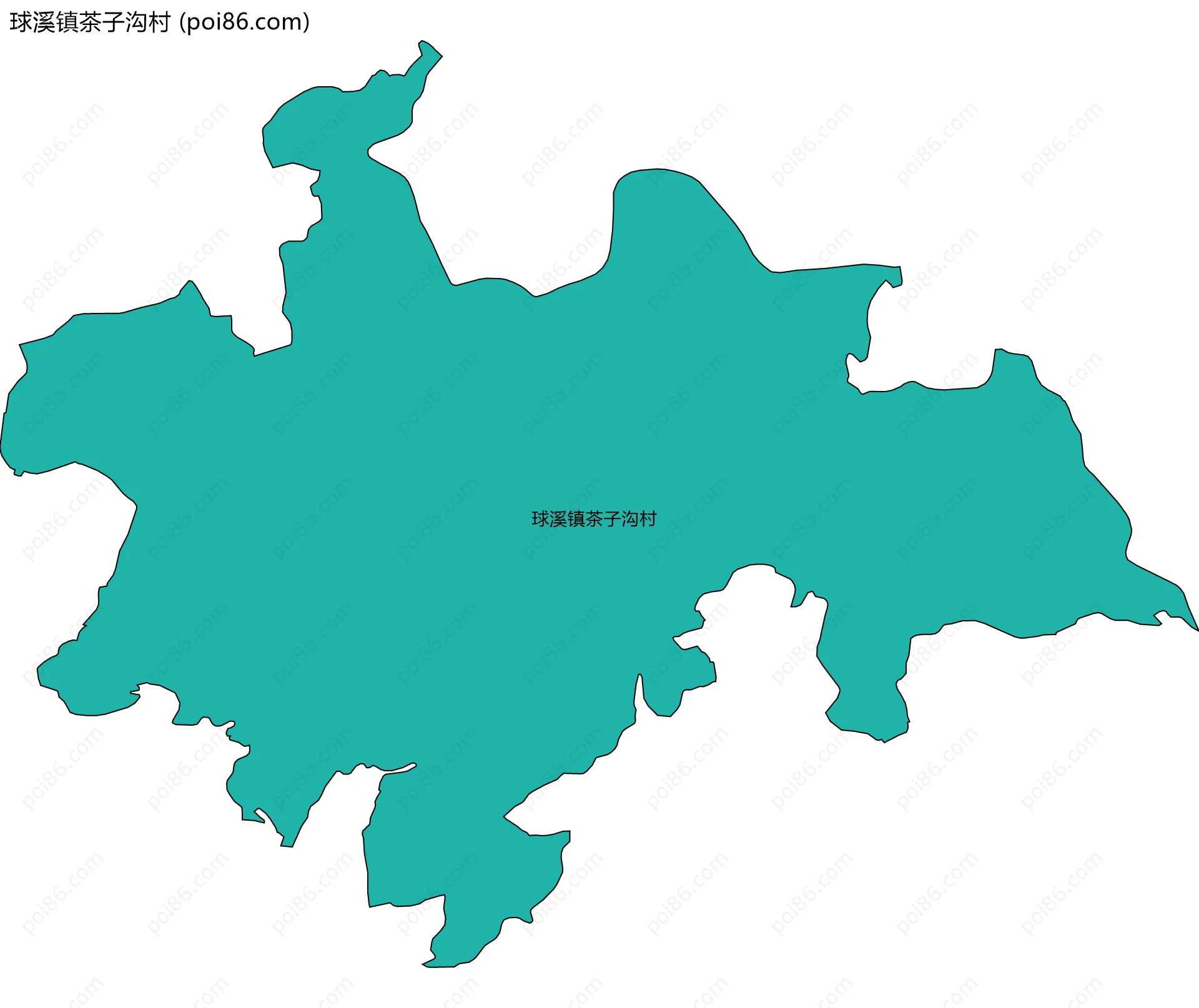 球溪镇茶子沟村边界地图