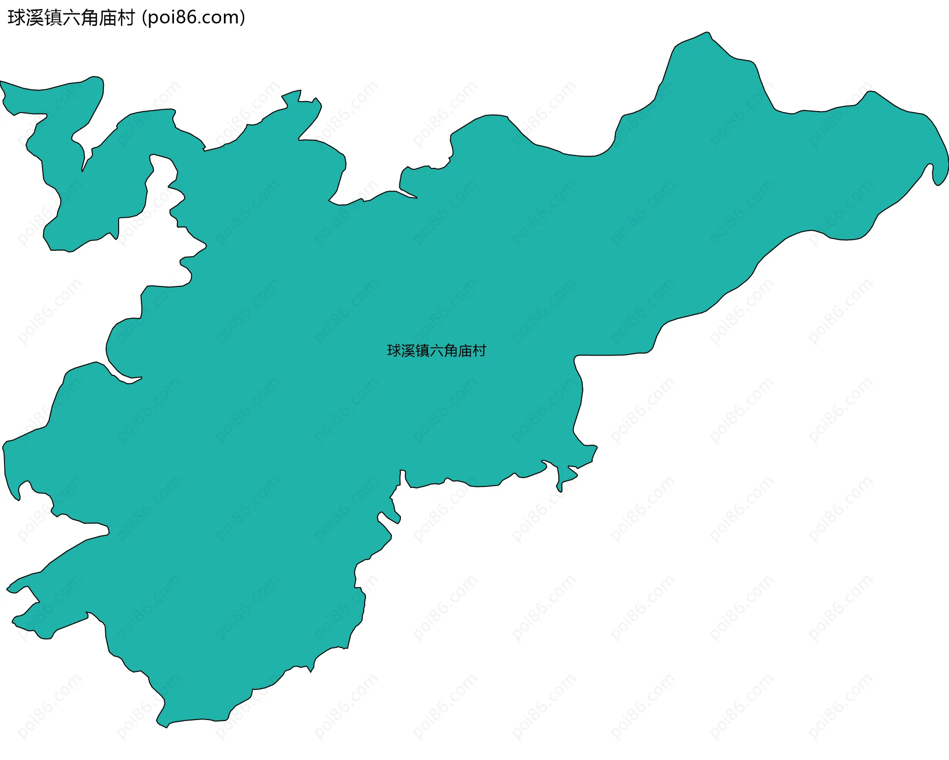 球溪镇六角庙村边界地图