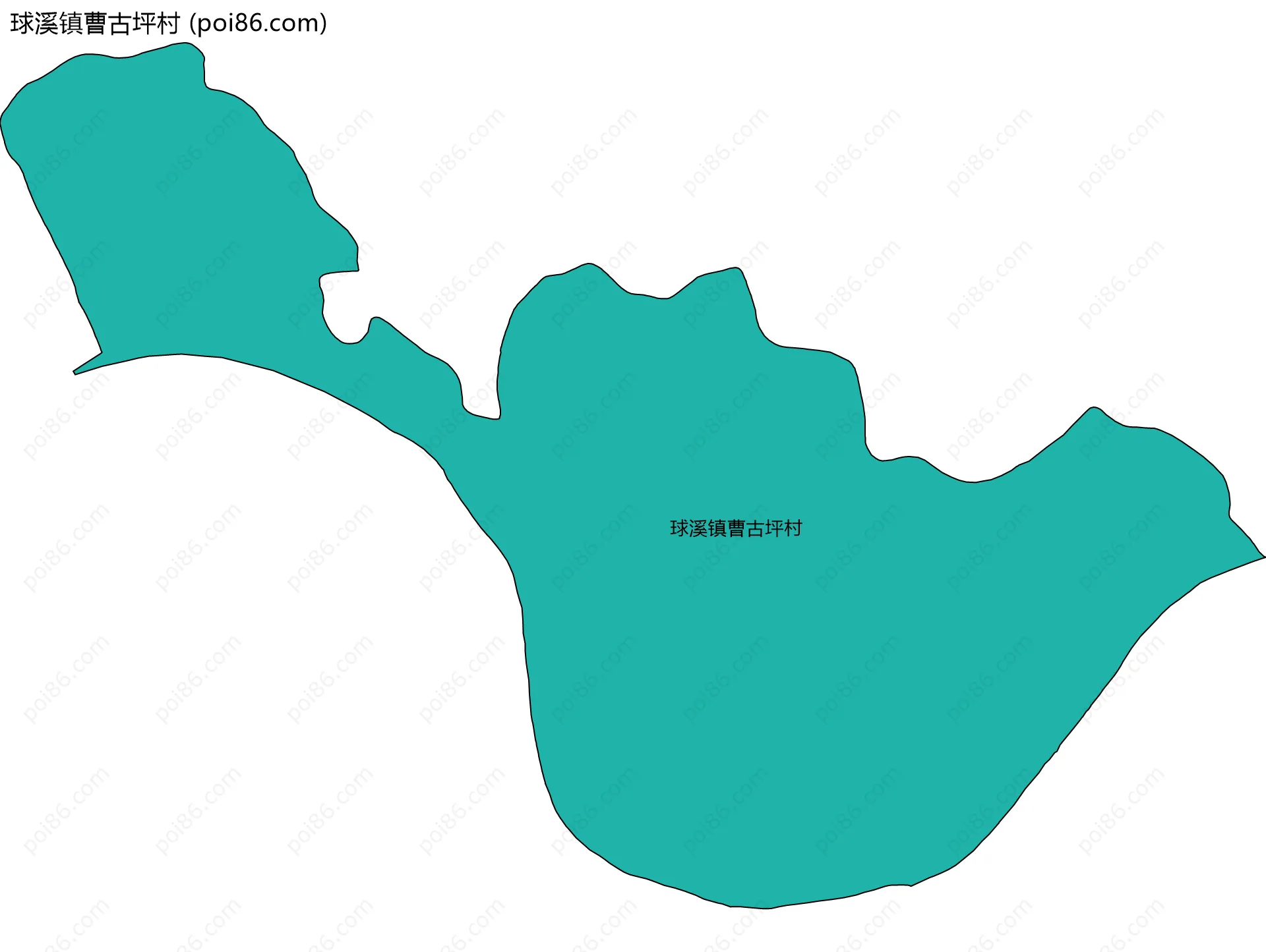 球溪镇曹古坪村边界地图