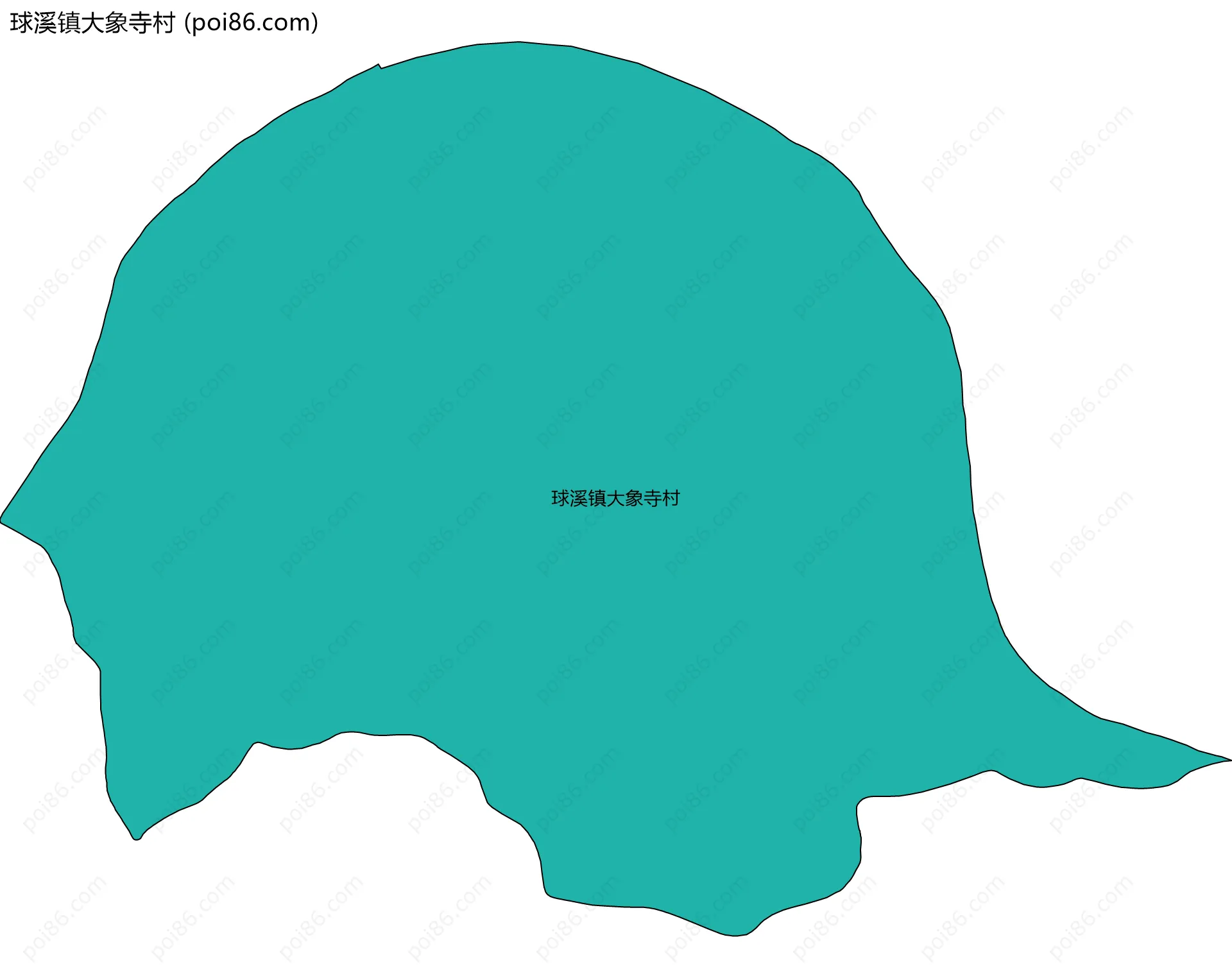 球溪镇大象寺村边界地图