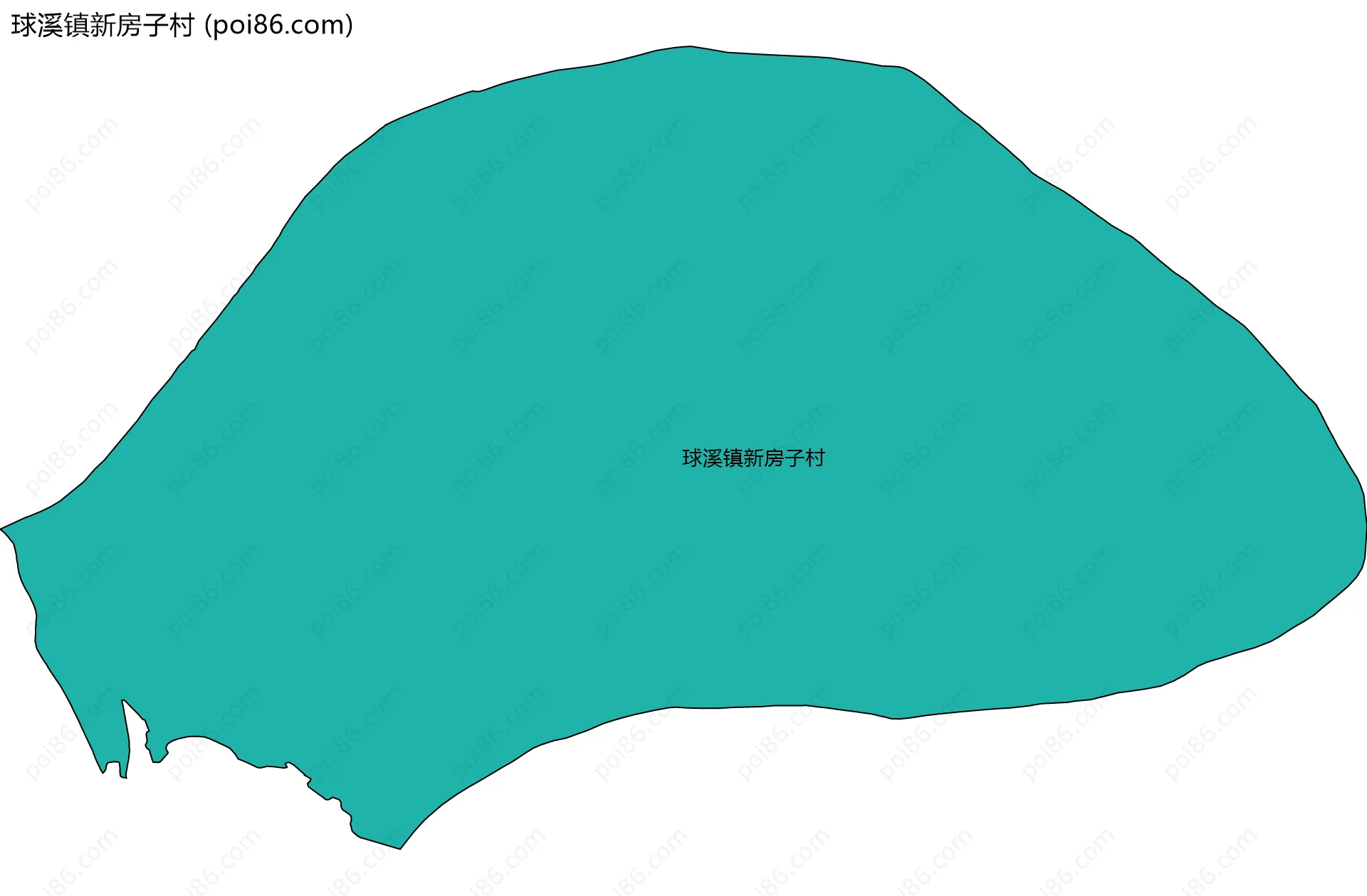球溪镇新房子村边界地图
