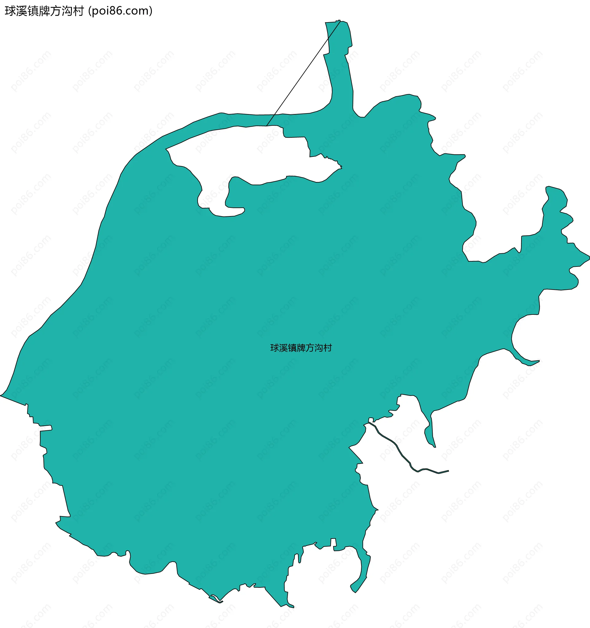 球溪镇牌方沟村边界地图