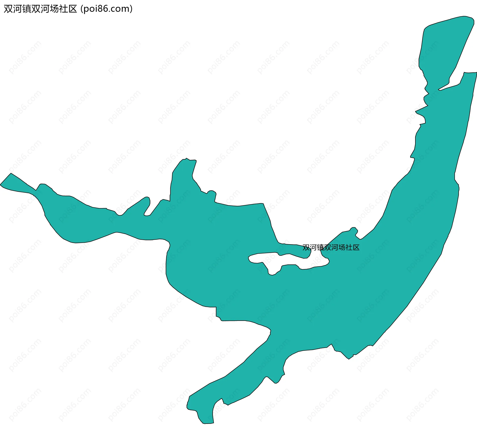 双河镇双河场社区边界地图