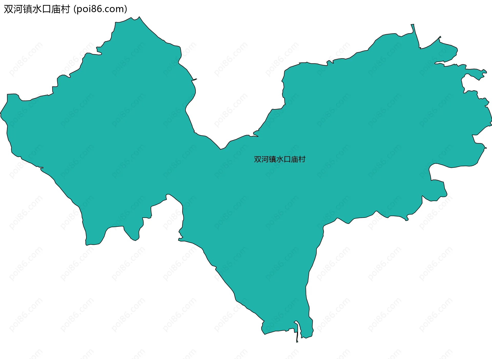 双河镇水口庙村边界地图