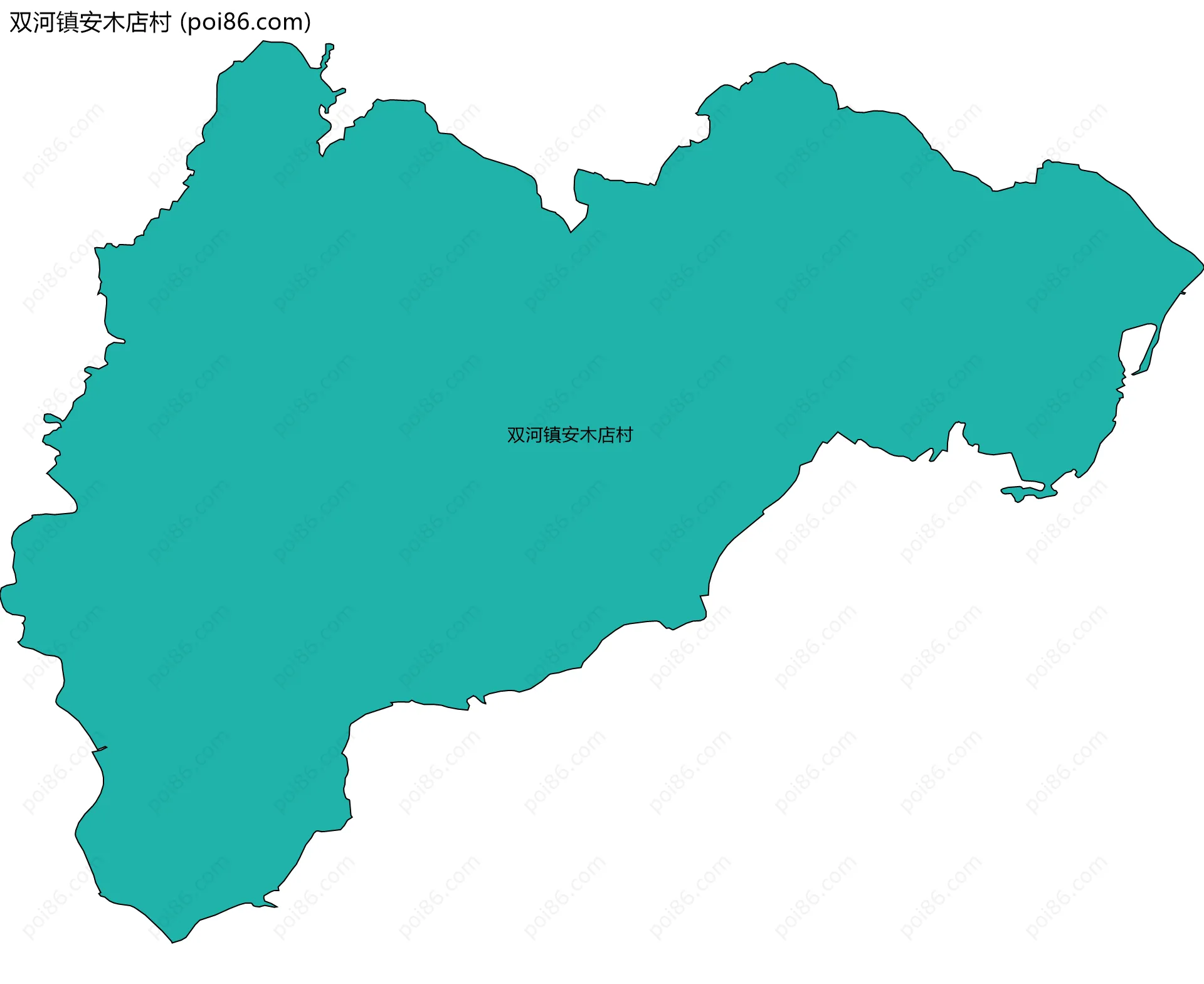 双河镇安木店村边界地图