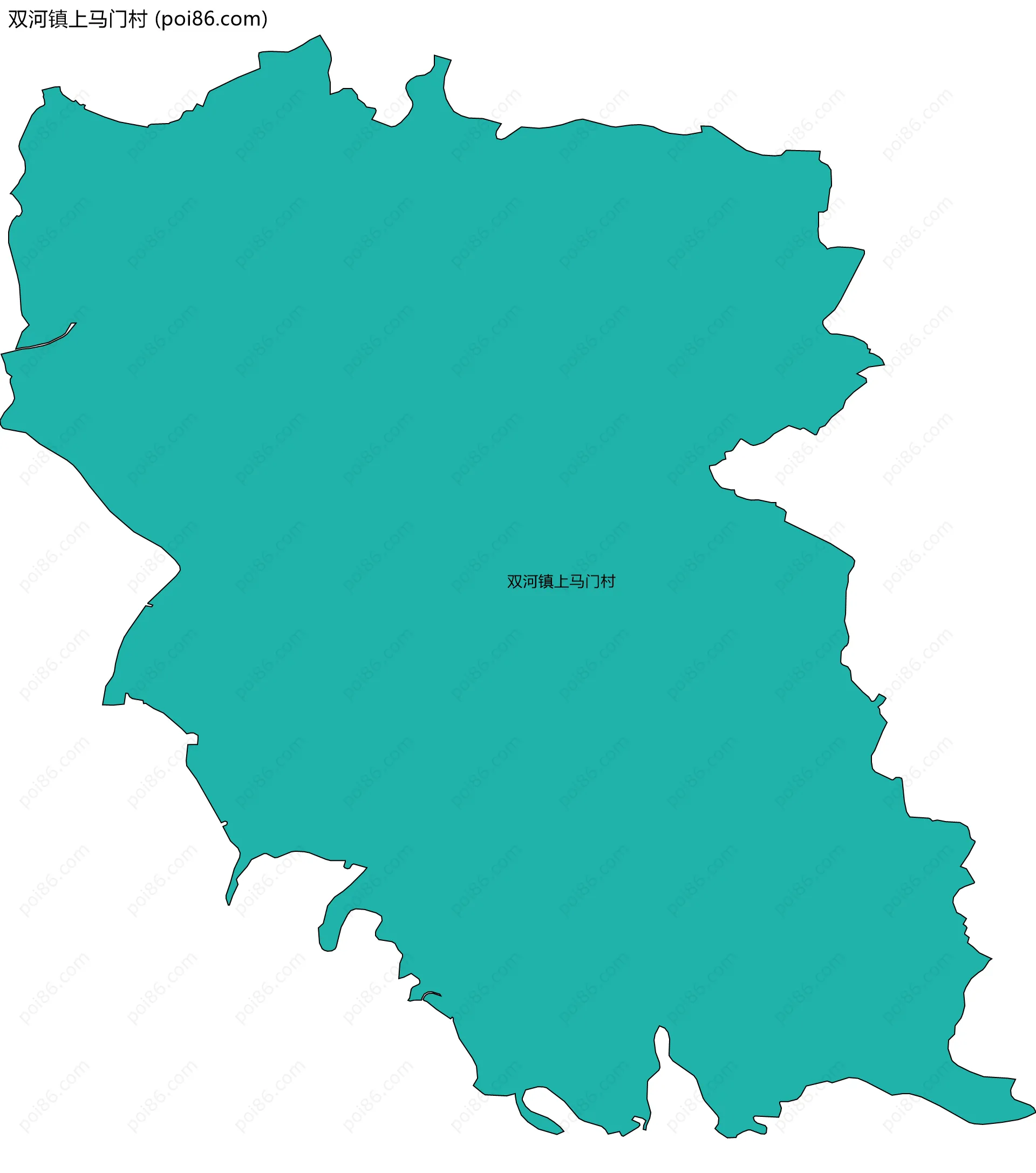 双河镇上马门村边界地图