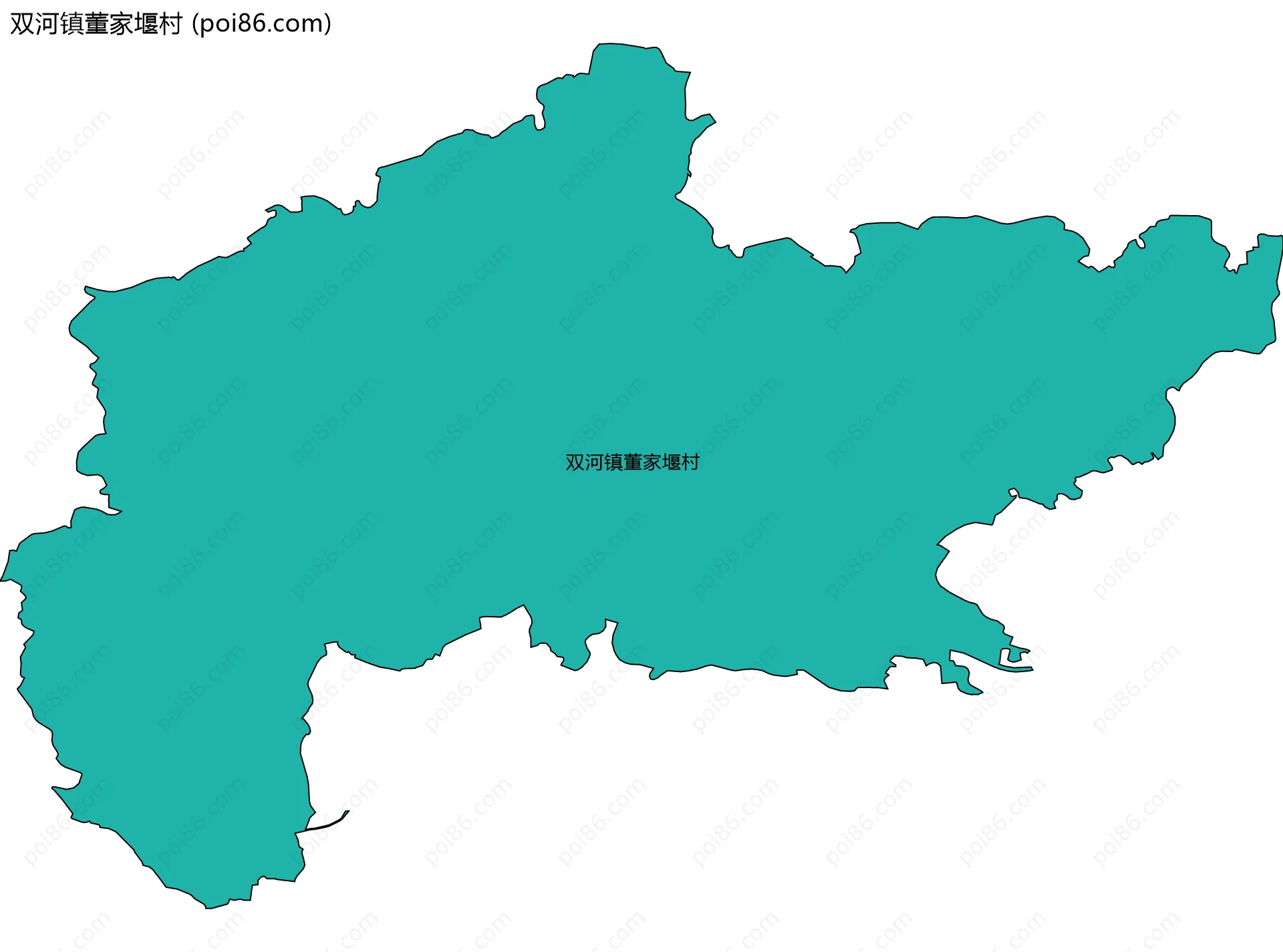 双河镇董家堰村边界地图