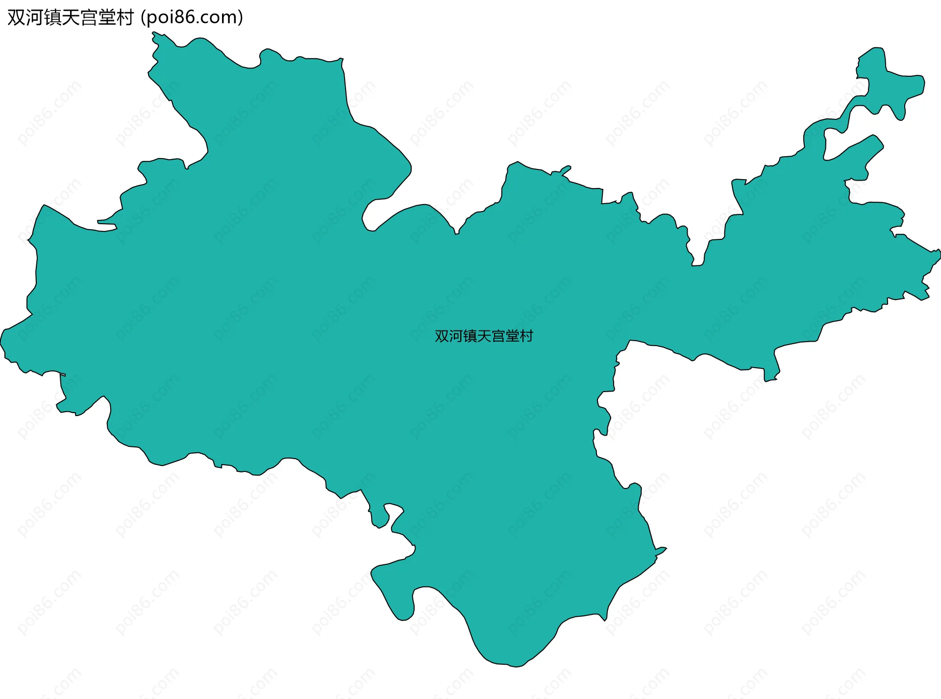 双河镇天宫堂村边界地图