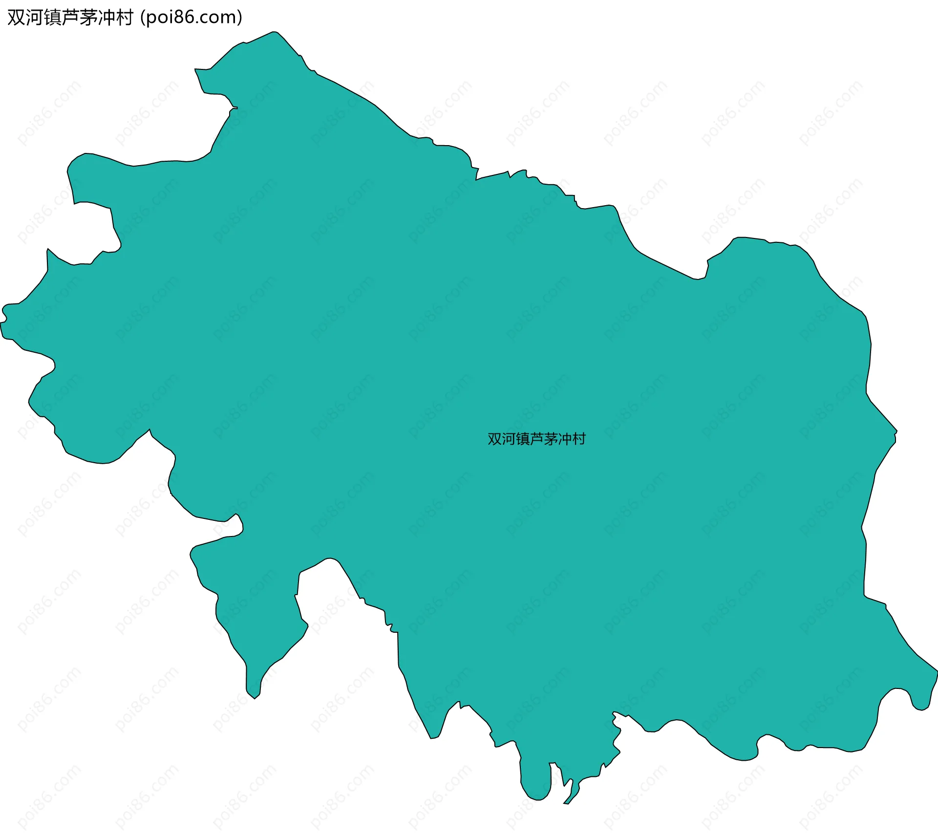 双河镇芦茅冲村边界地图