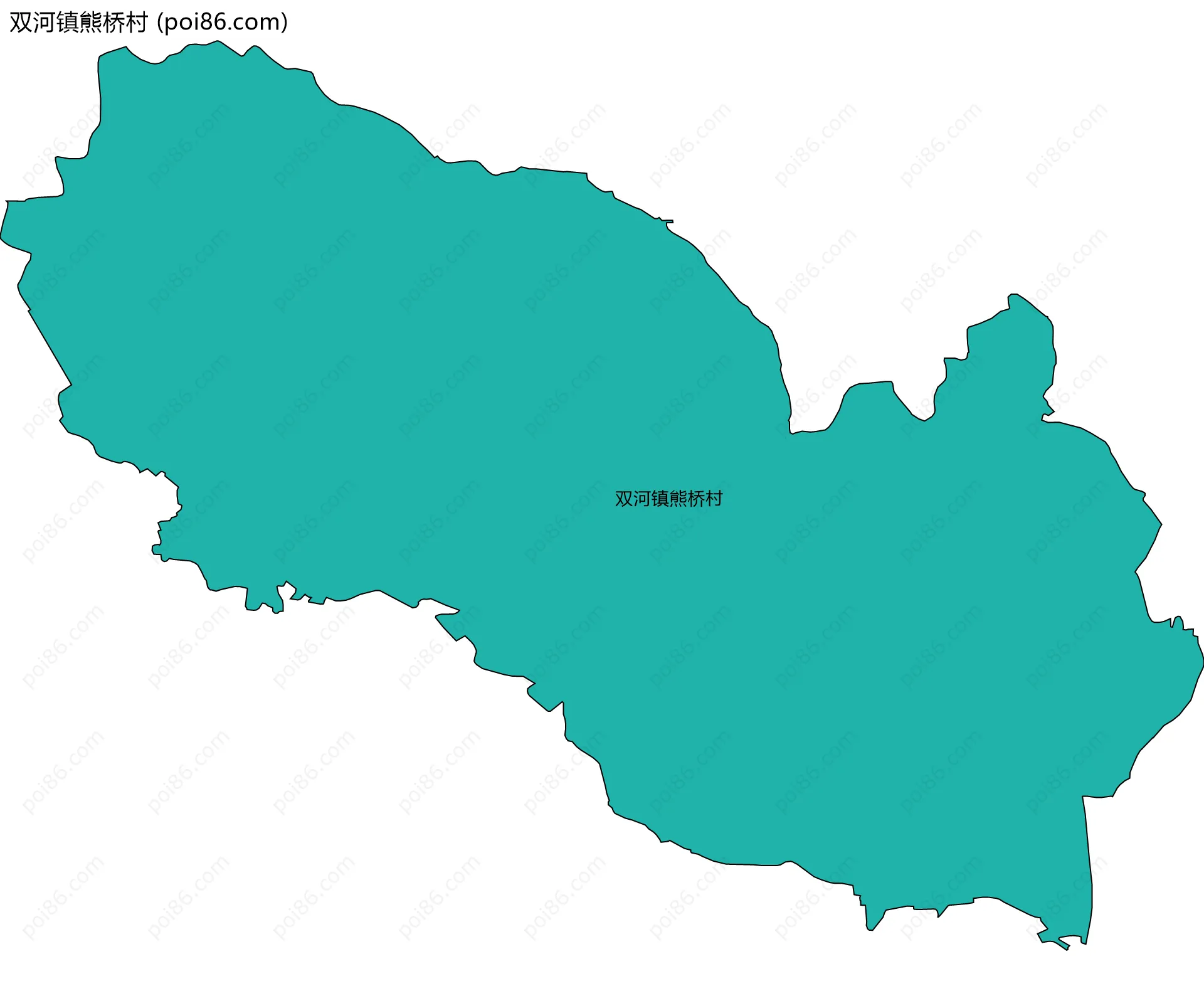 双河镇熊桥村边界地图