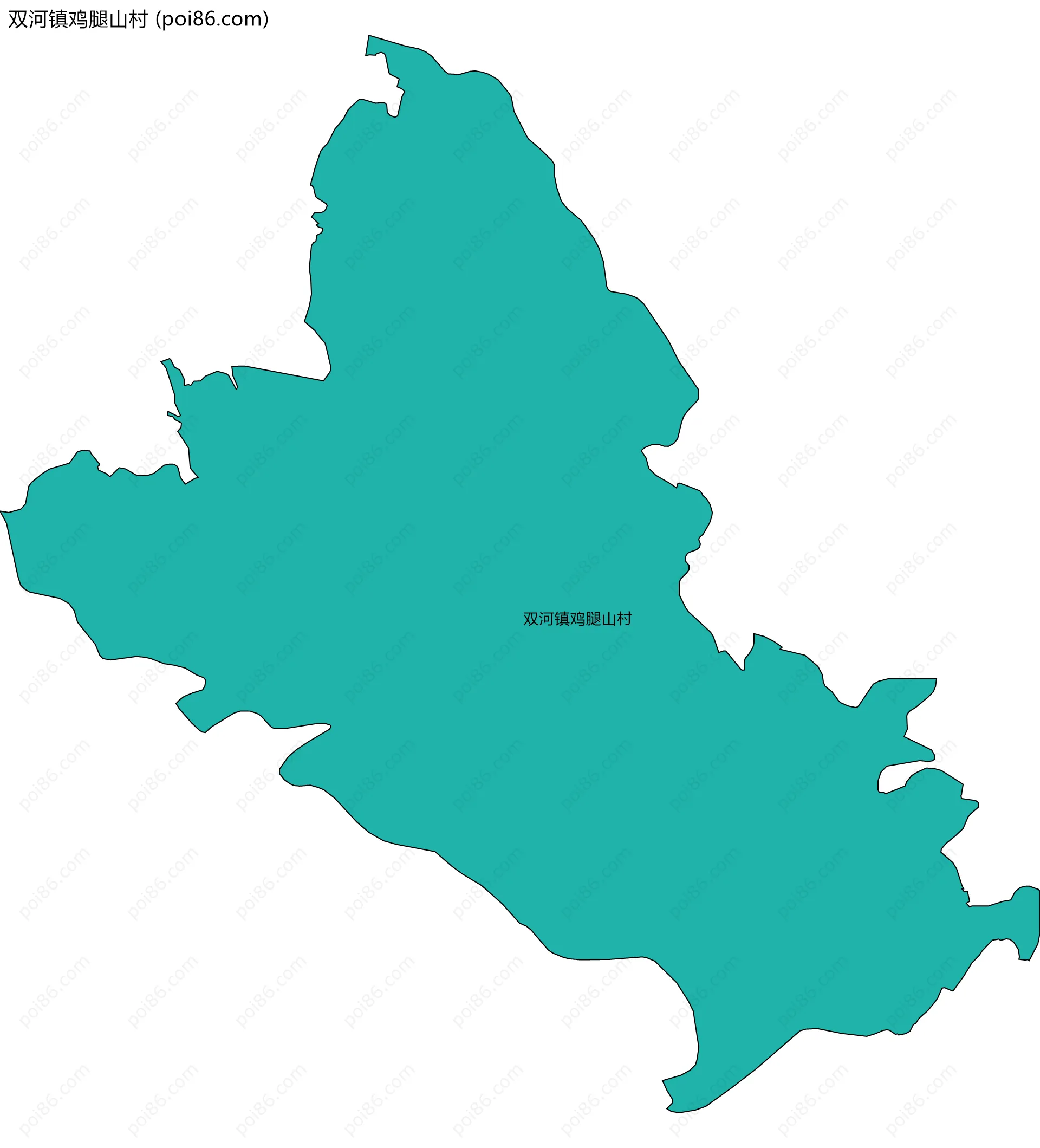 双河镇鸡腿山村边界地图