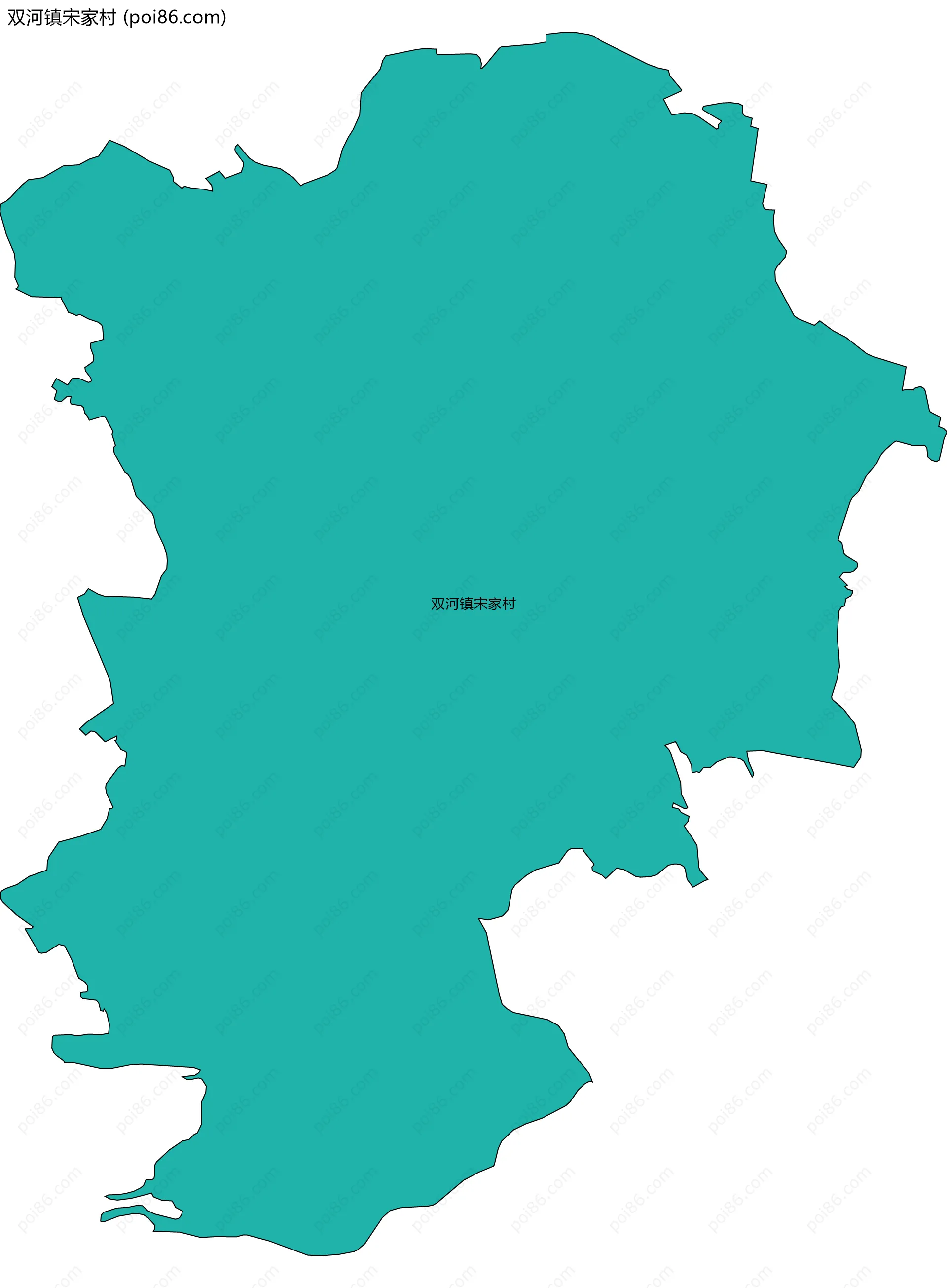 双河镇宋家村边界地图