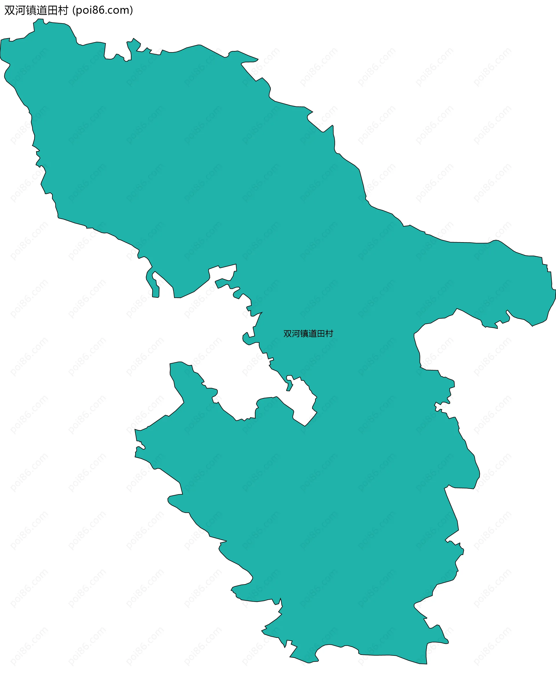 双河镇道田村边界地图