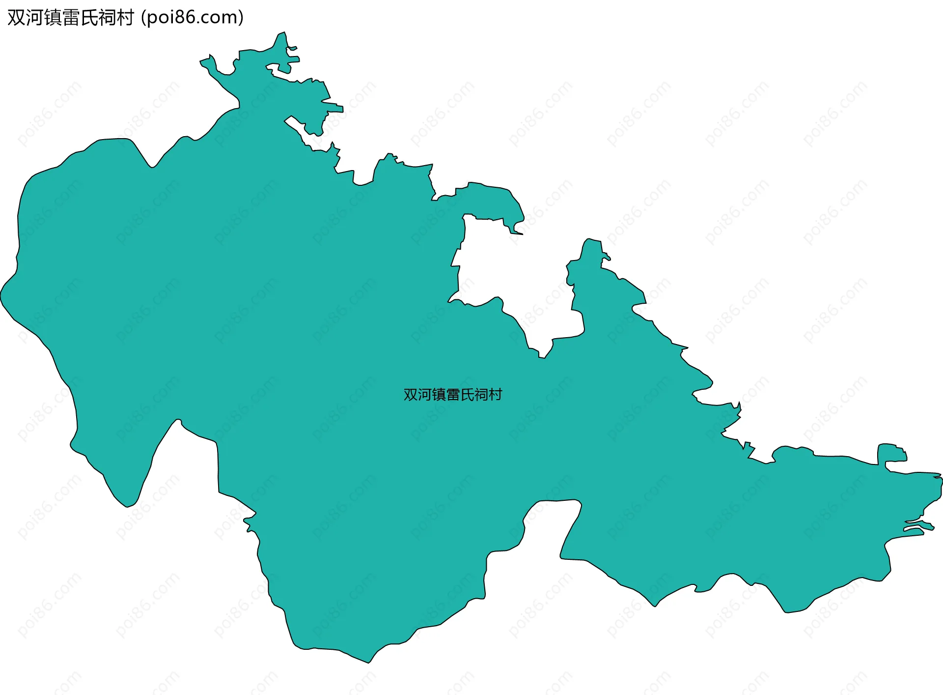 双河镇雷氏祠村边界地图