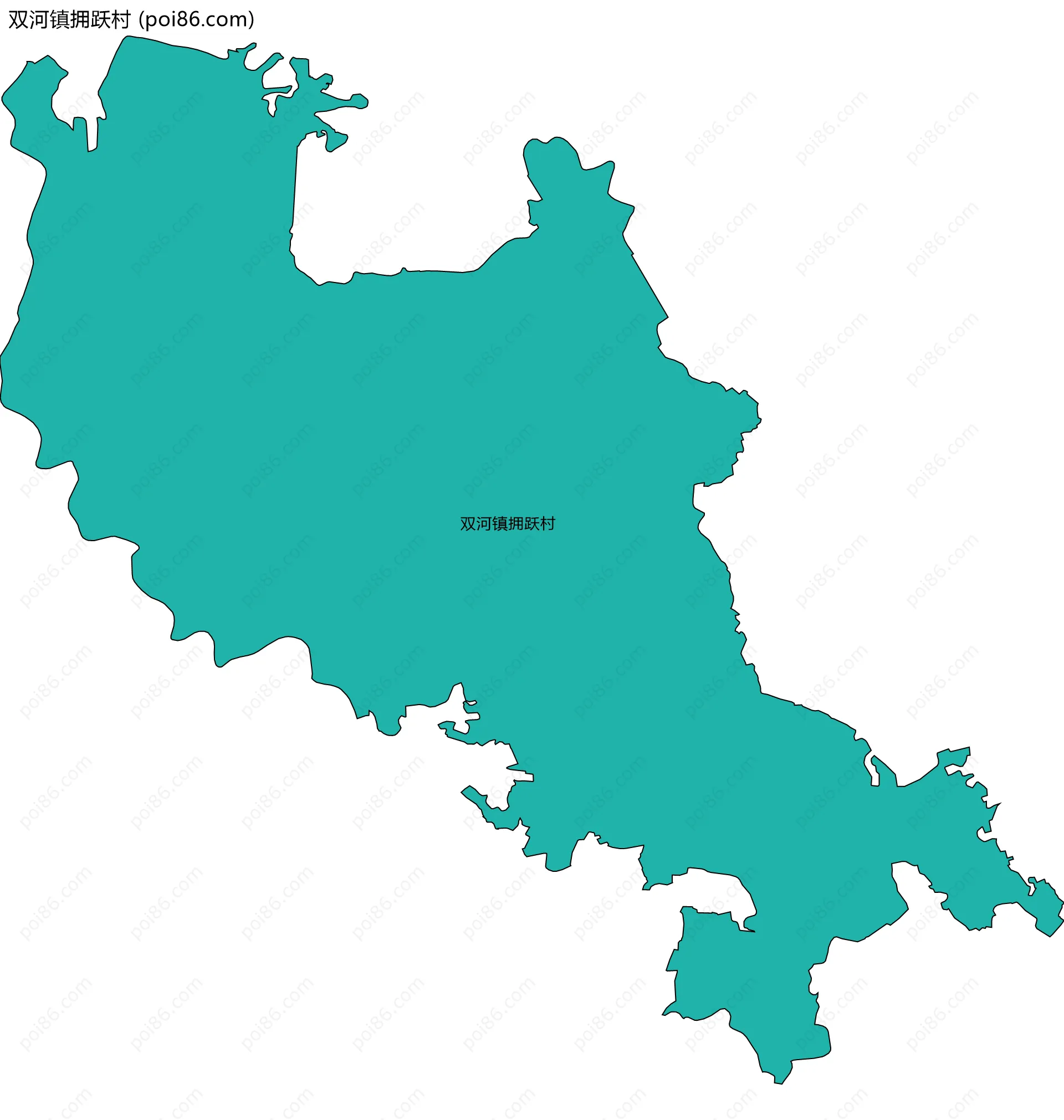 双河镇拥跃村边界地图