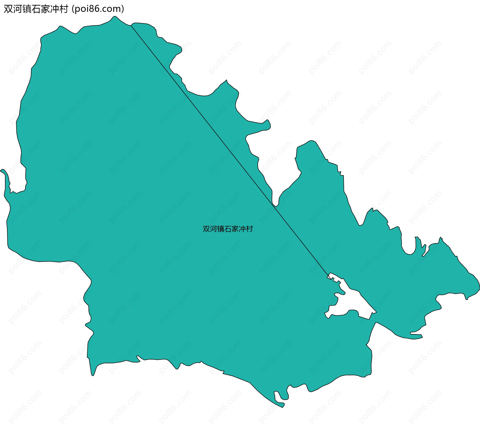 双河镇石家冲村边界地图