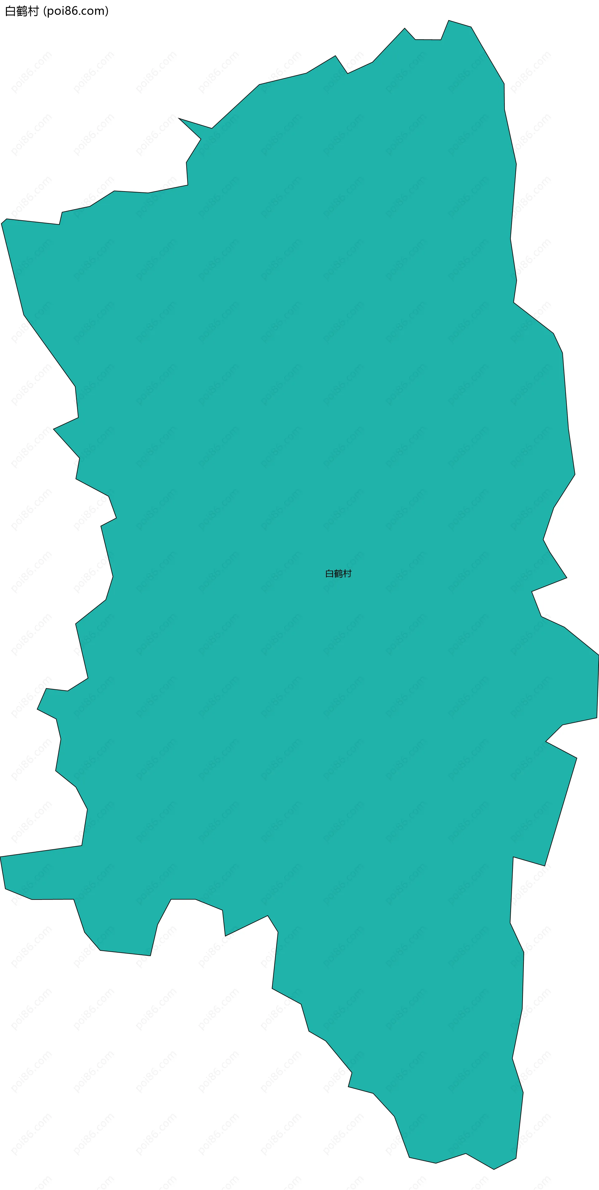 白鹤村边界地图