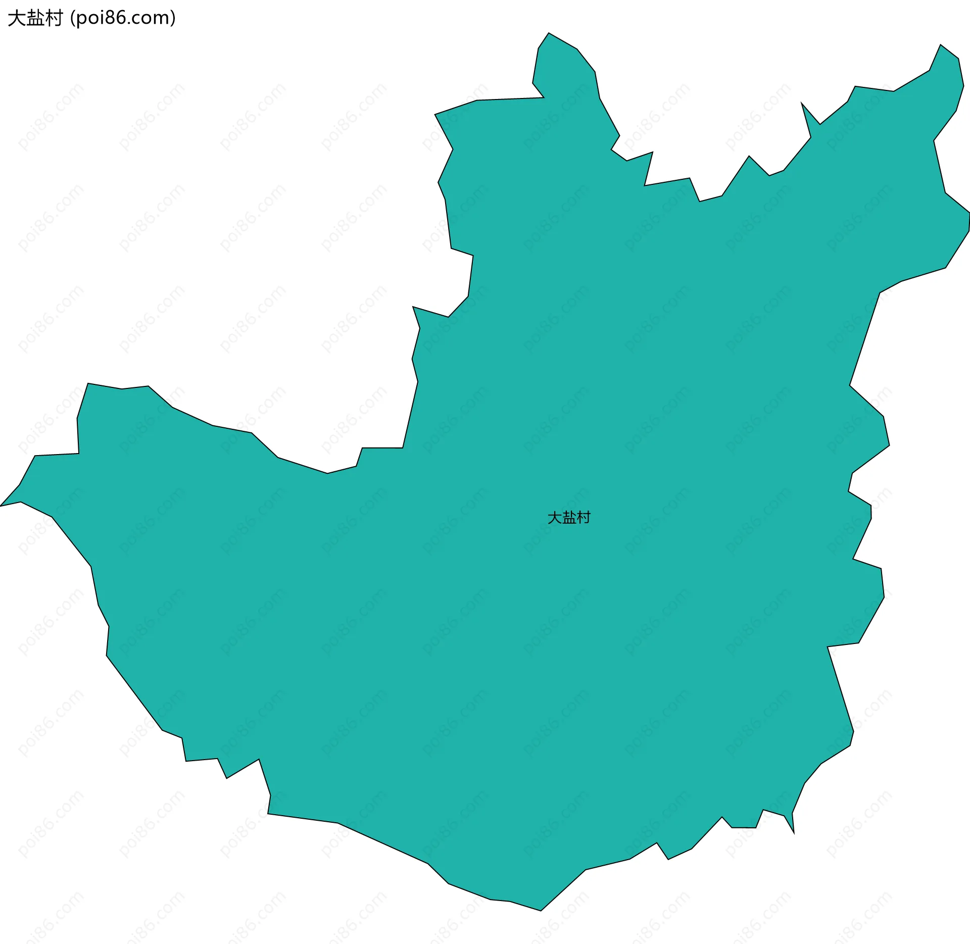 大盐村边界地图