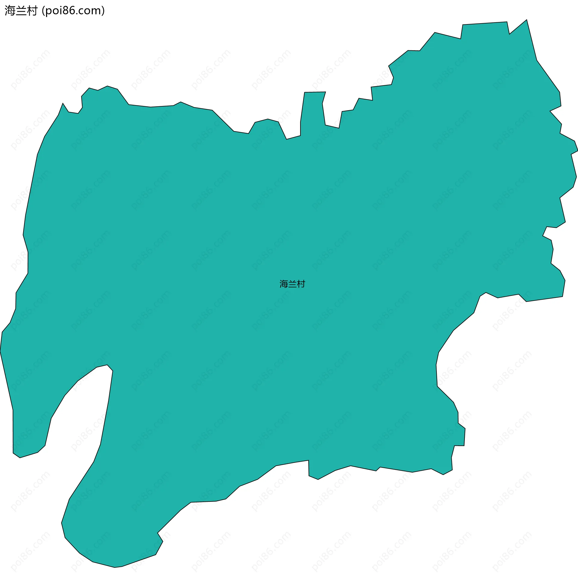 海兰村边界地图