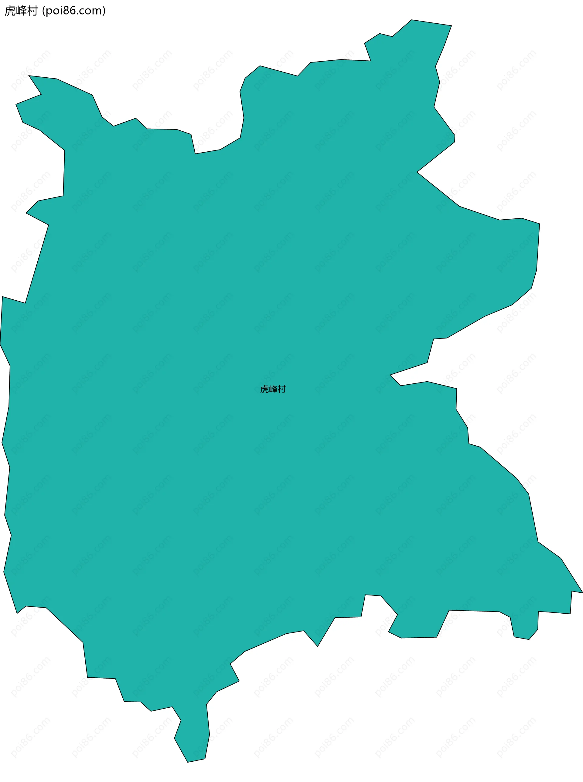 虎峰村边界地图