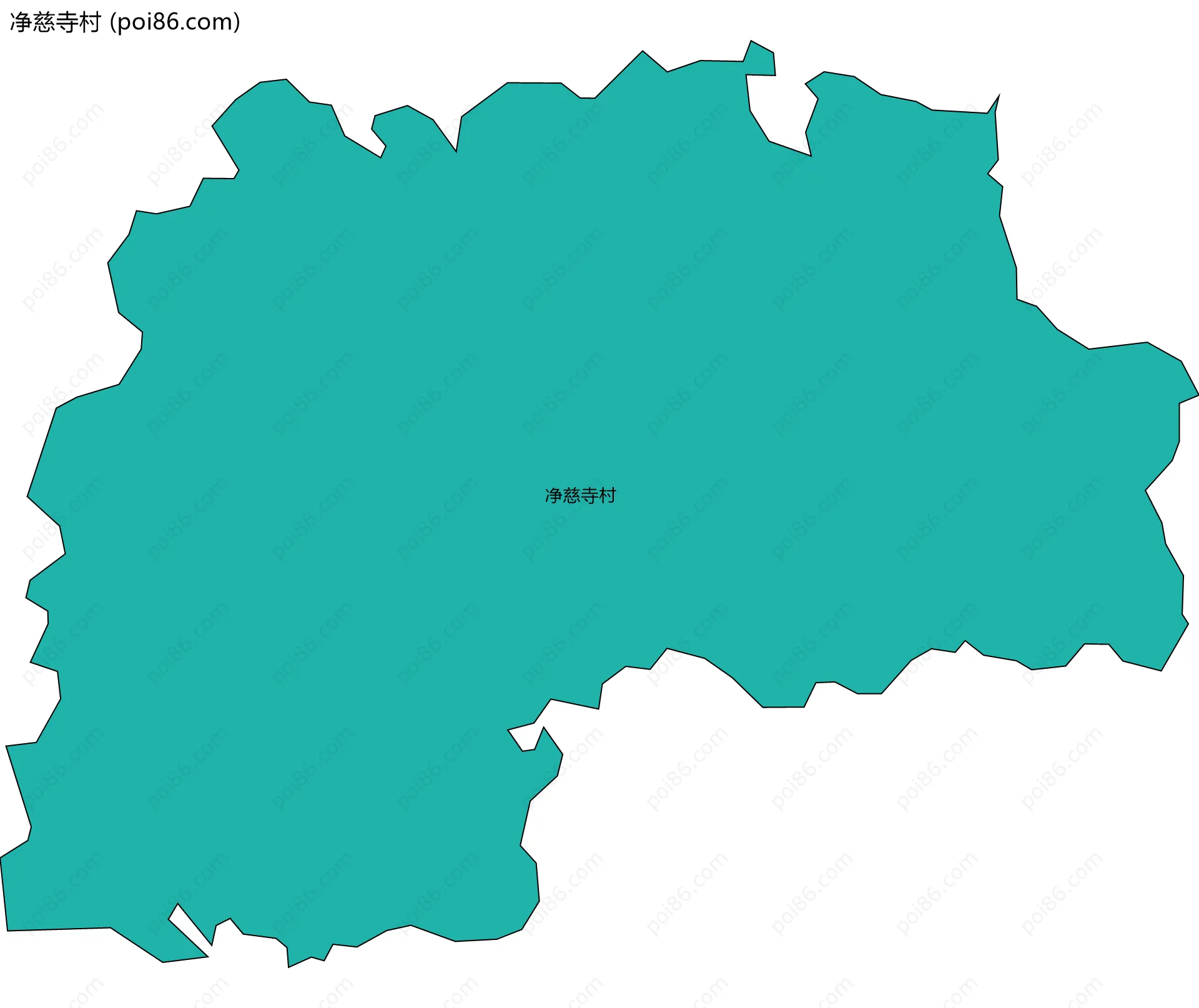 净慈寺村边界地图