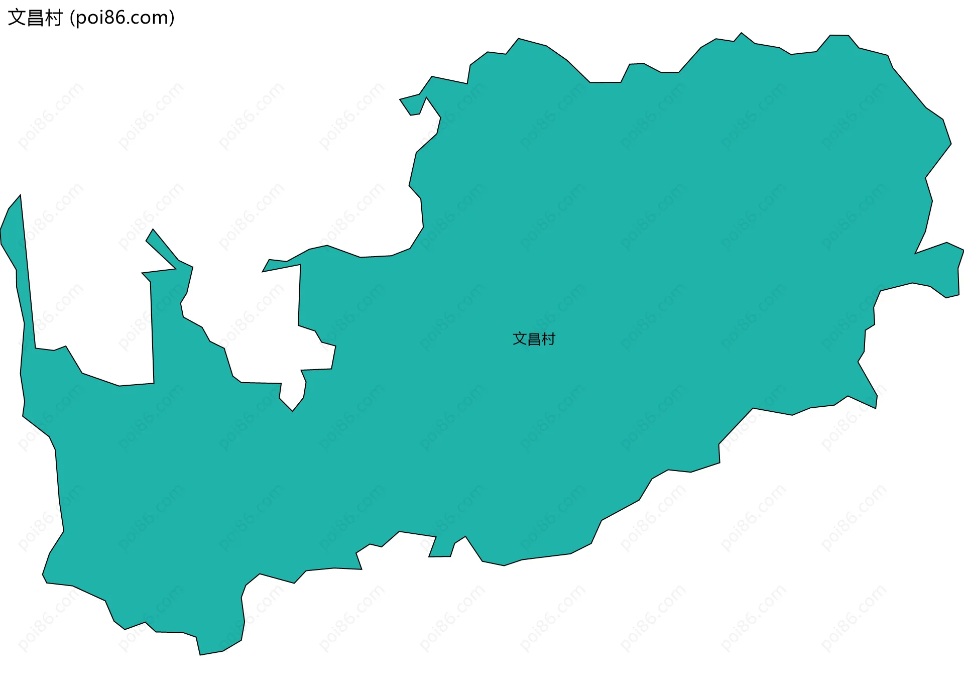 文昌村边界地图