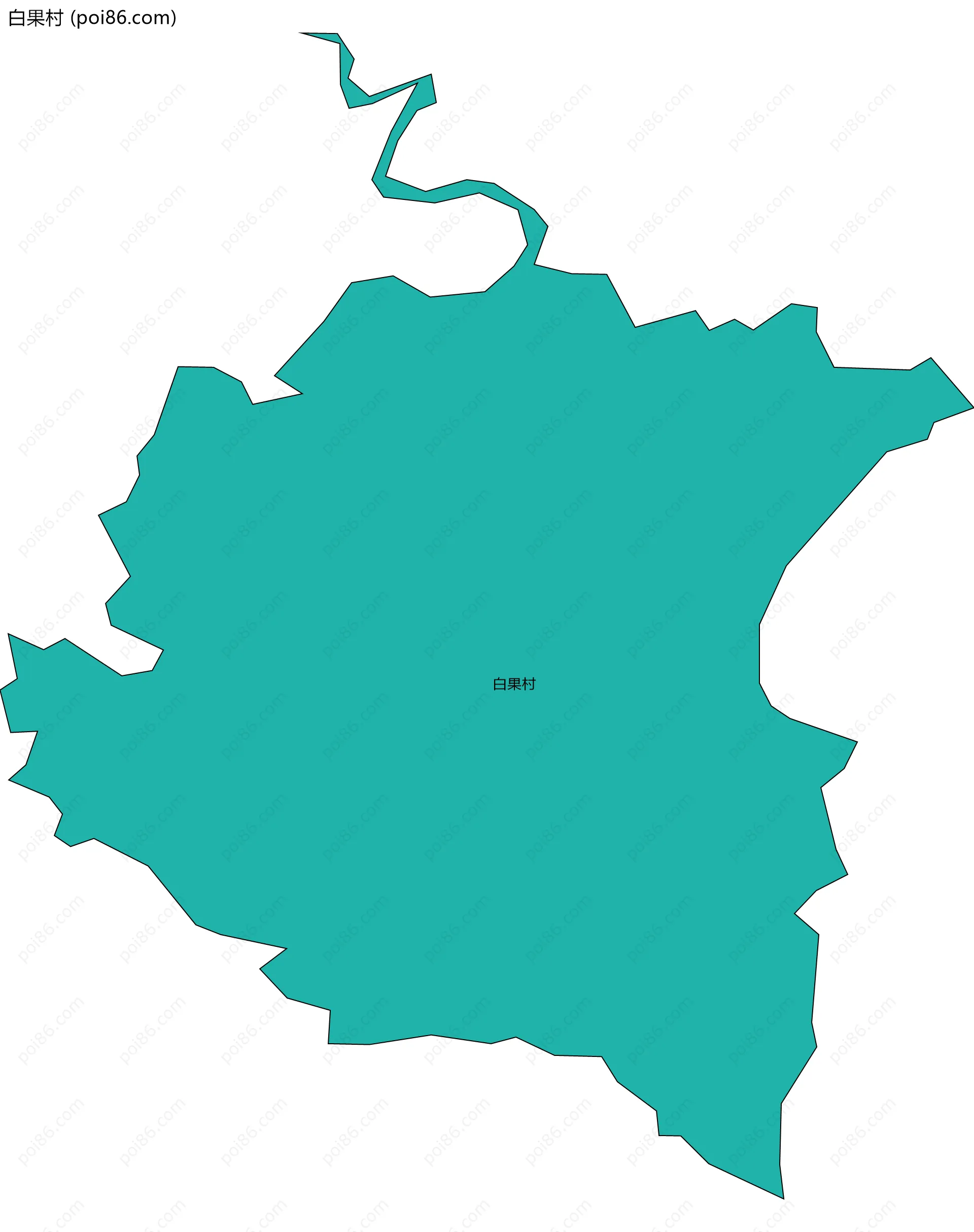 白果村边界地图