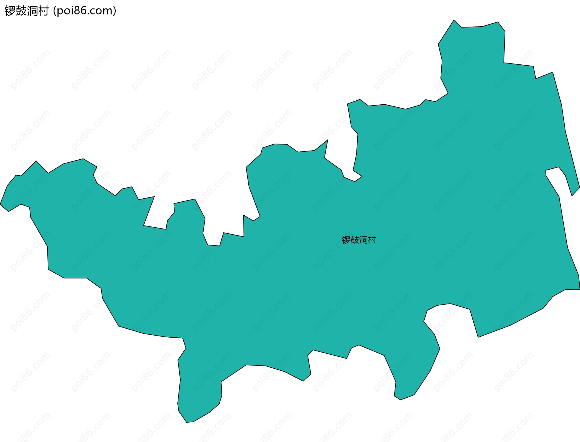 锣鼓洞村边界地图