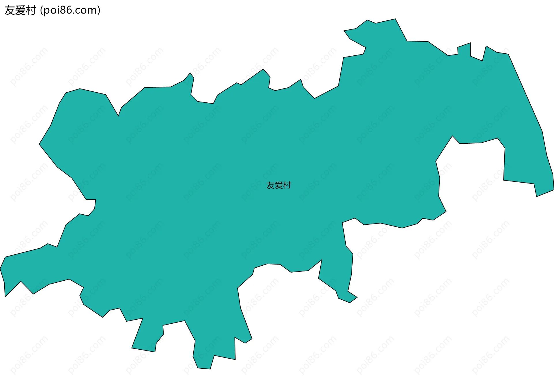 友爱村边界地图