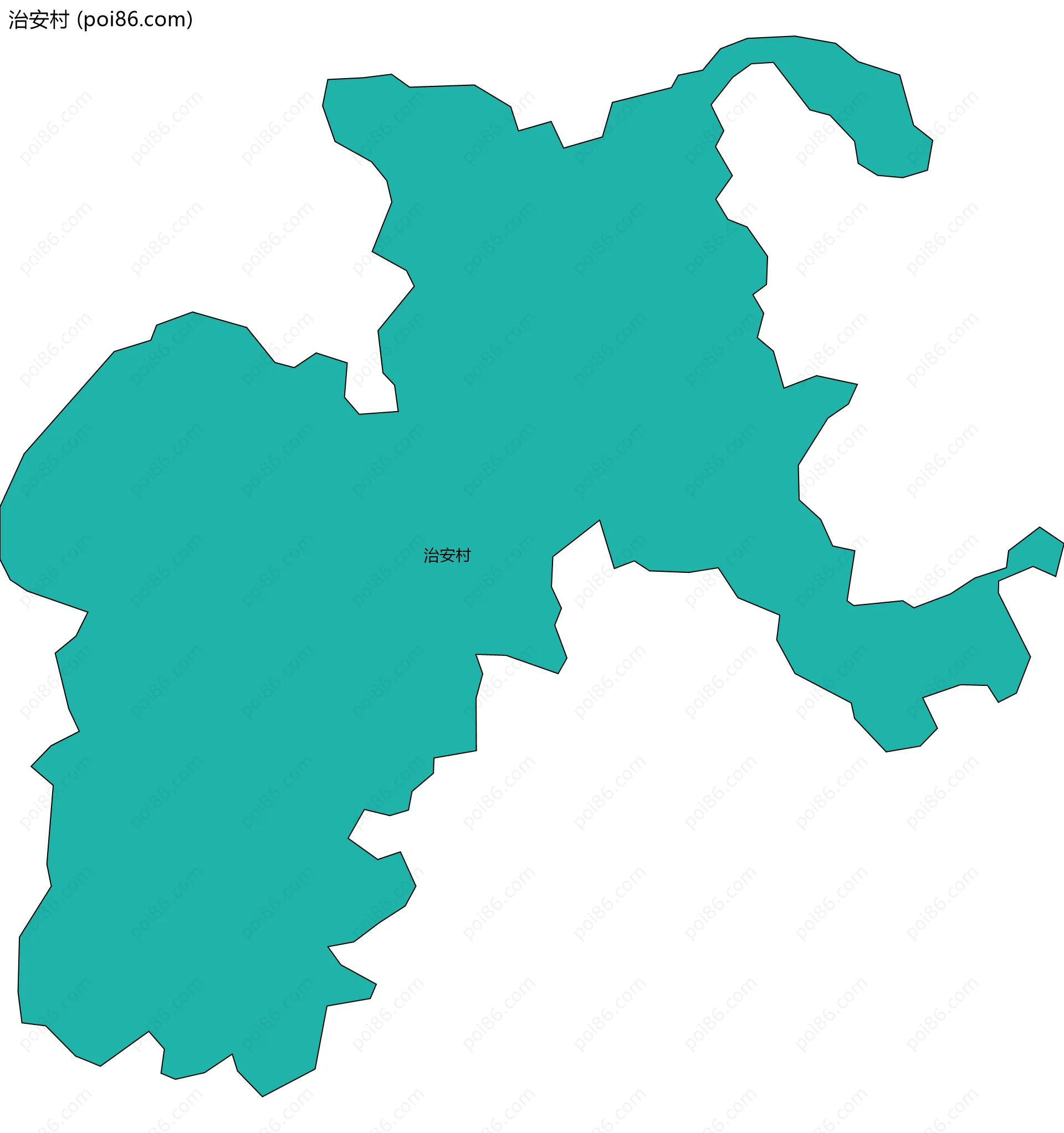 治安村边界地图