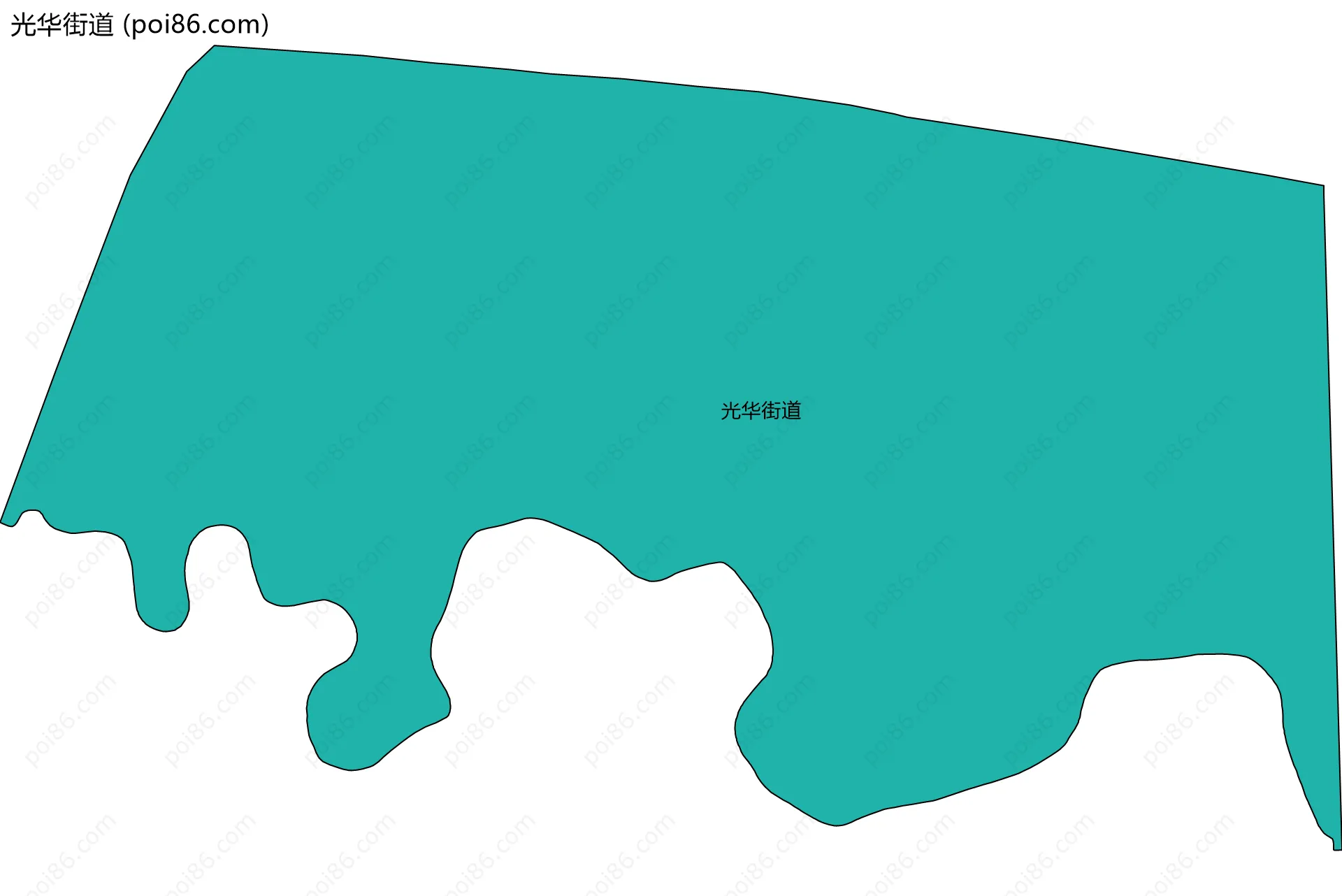 光华街道边界地图(五级行政区划)