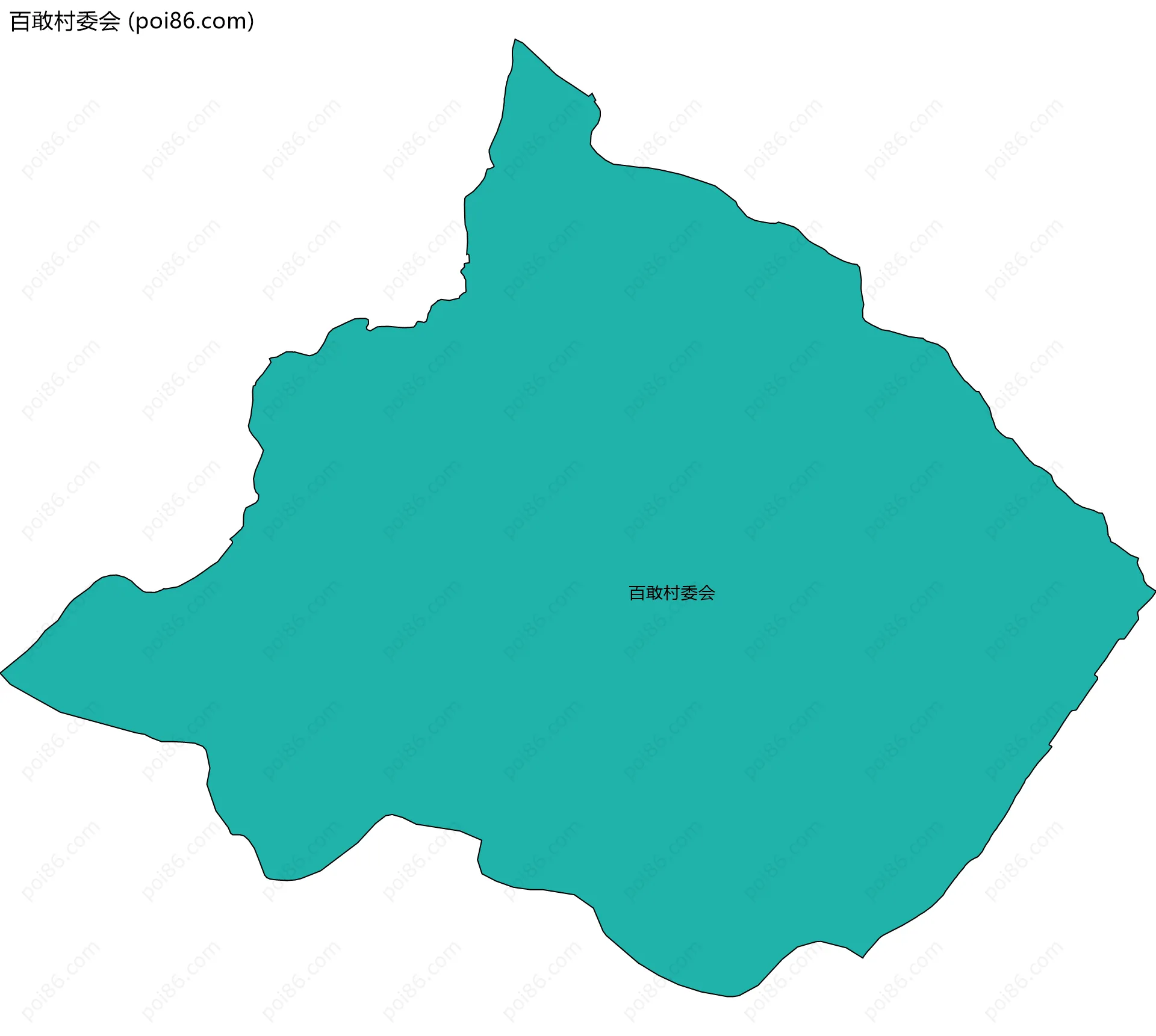 百敢村委会边界地图