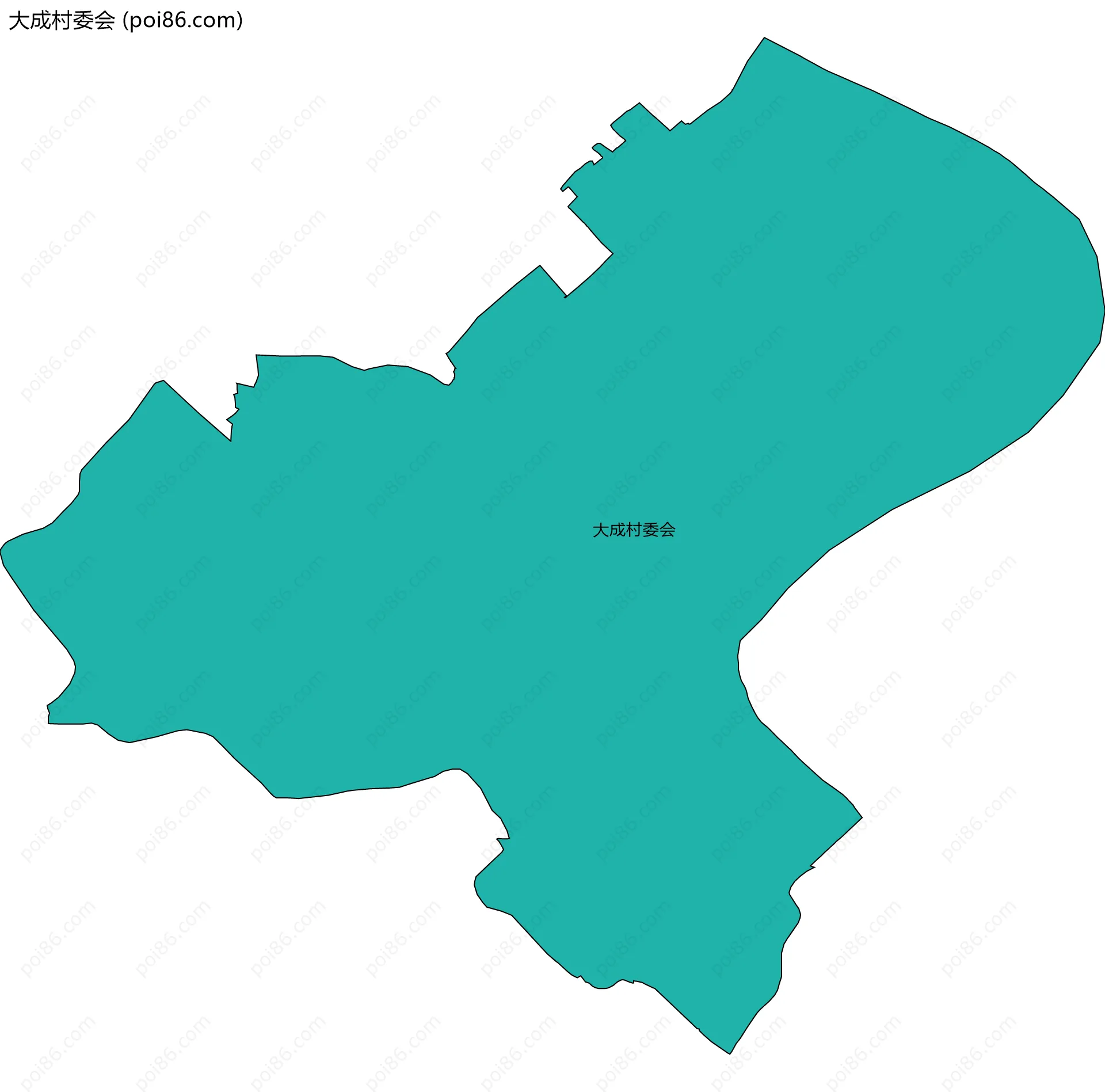 大成村委会边界地图