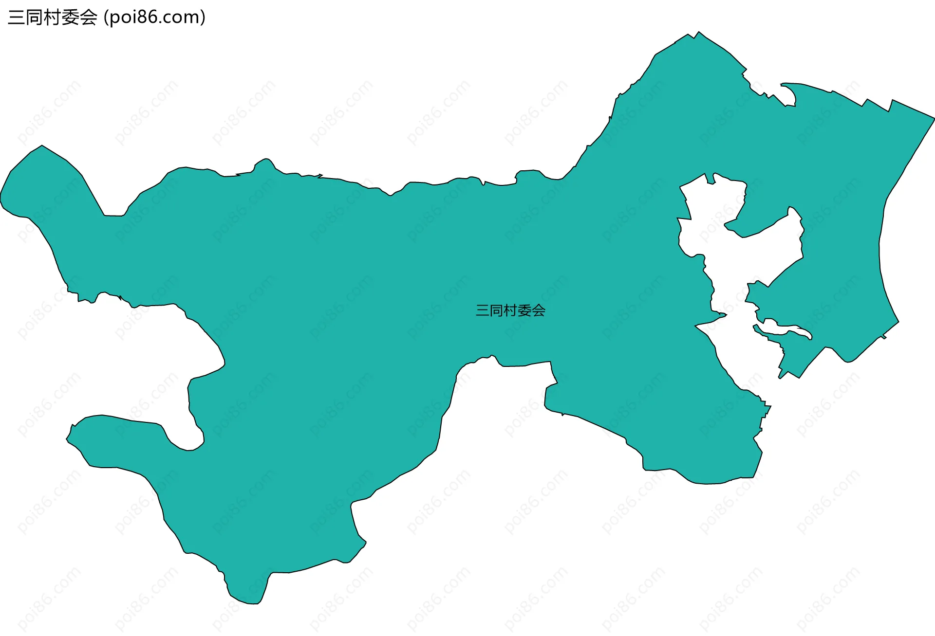 三同村委会边界地图