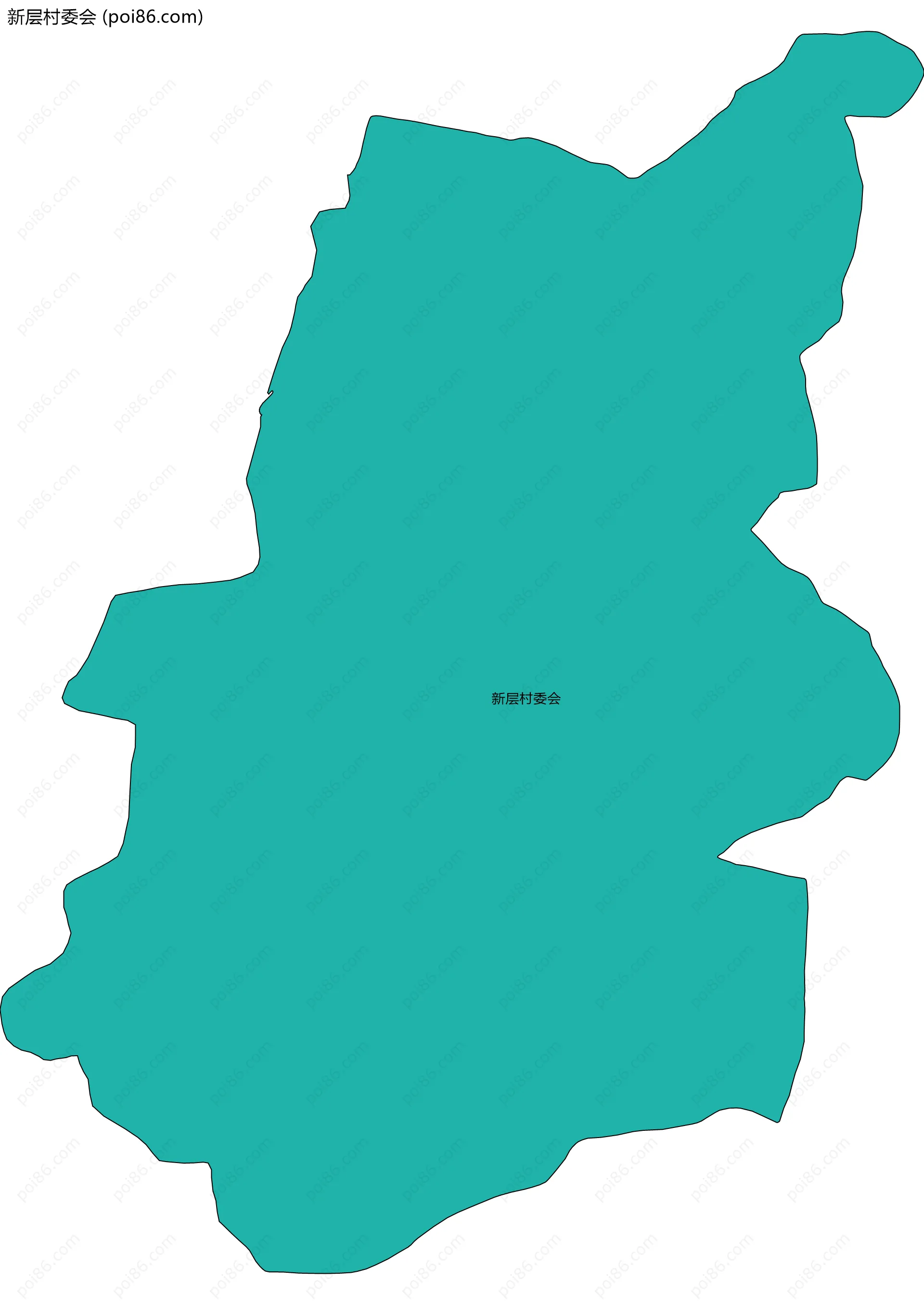 新层村委会边界地图