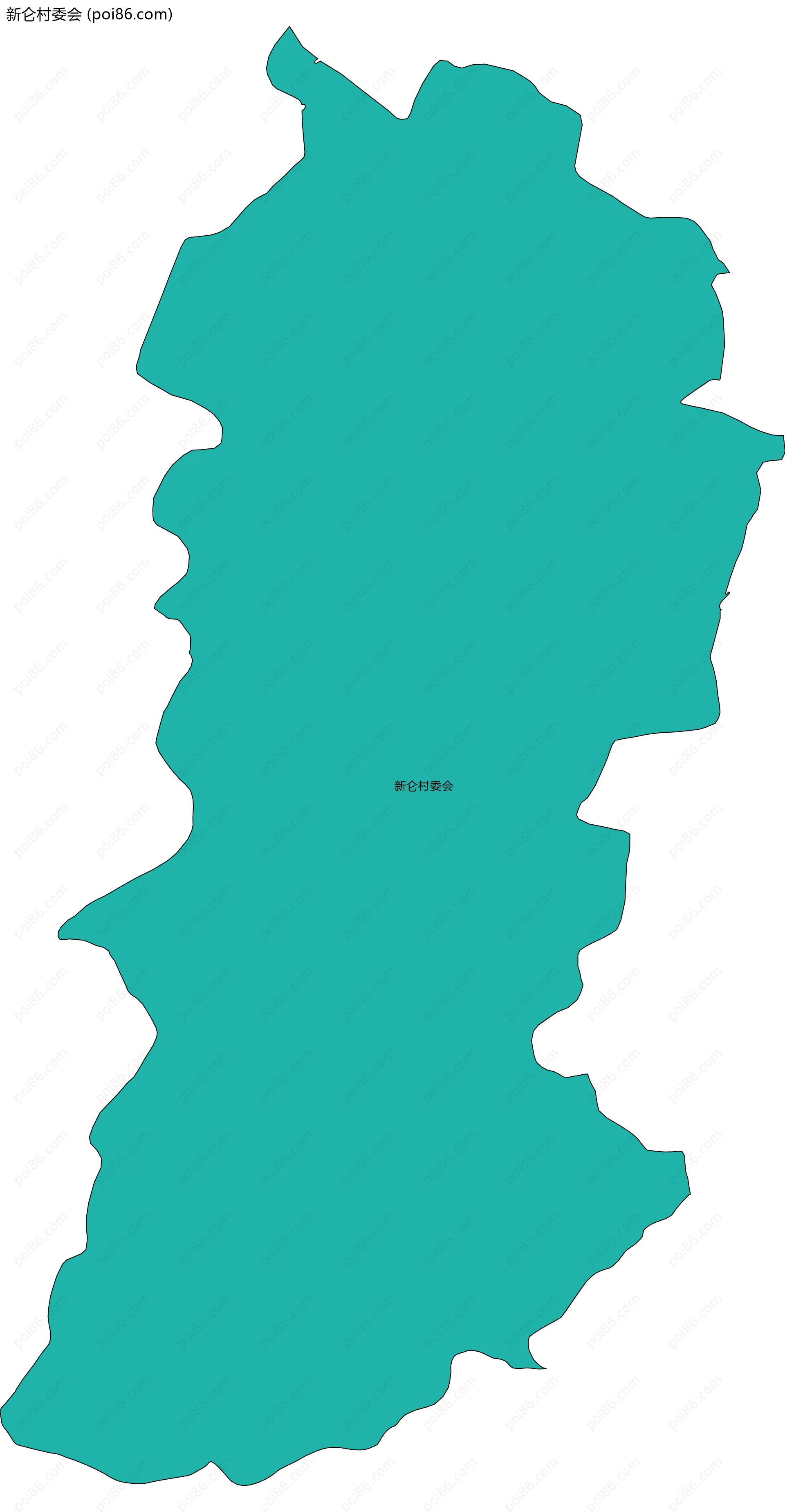 新仑村委会边界地图