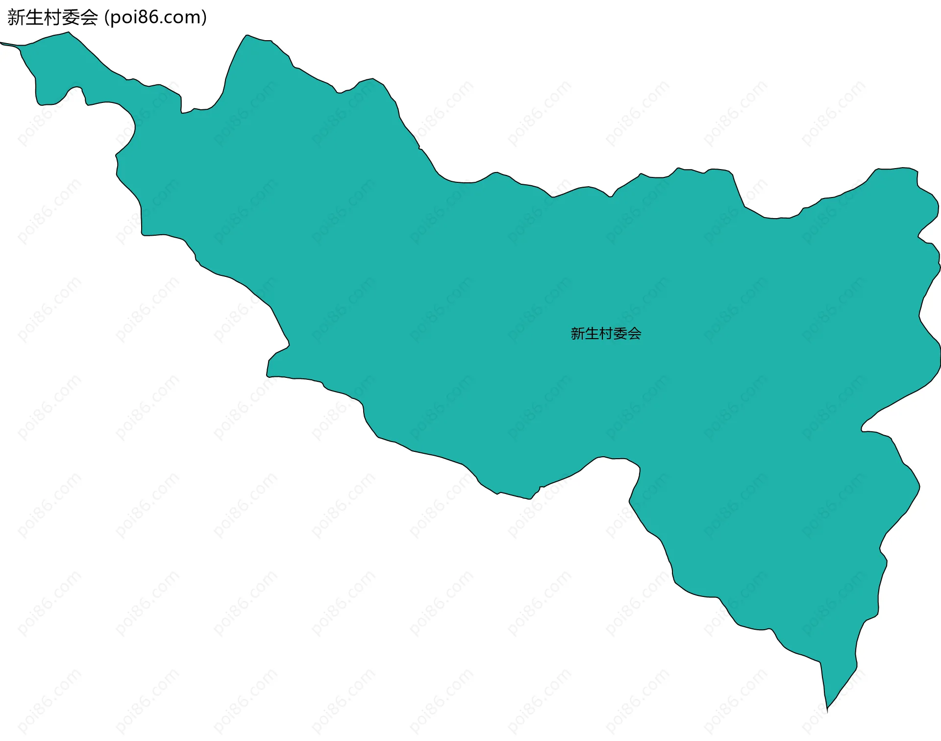 新生村委会边界地图