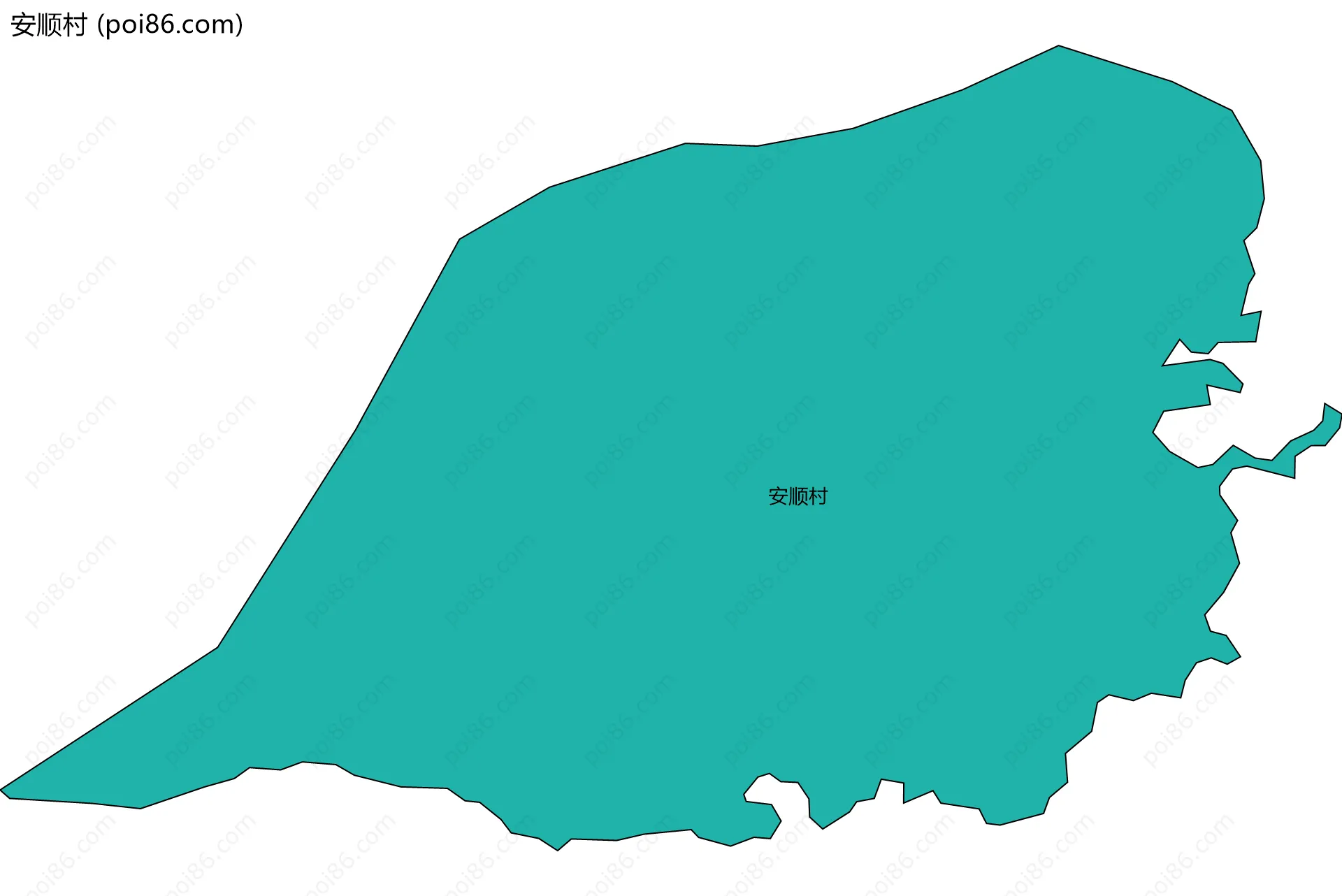安顺村边界地图