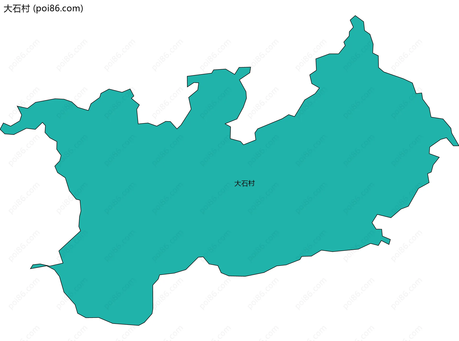 大石村边界地图