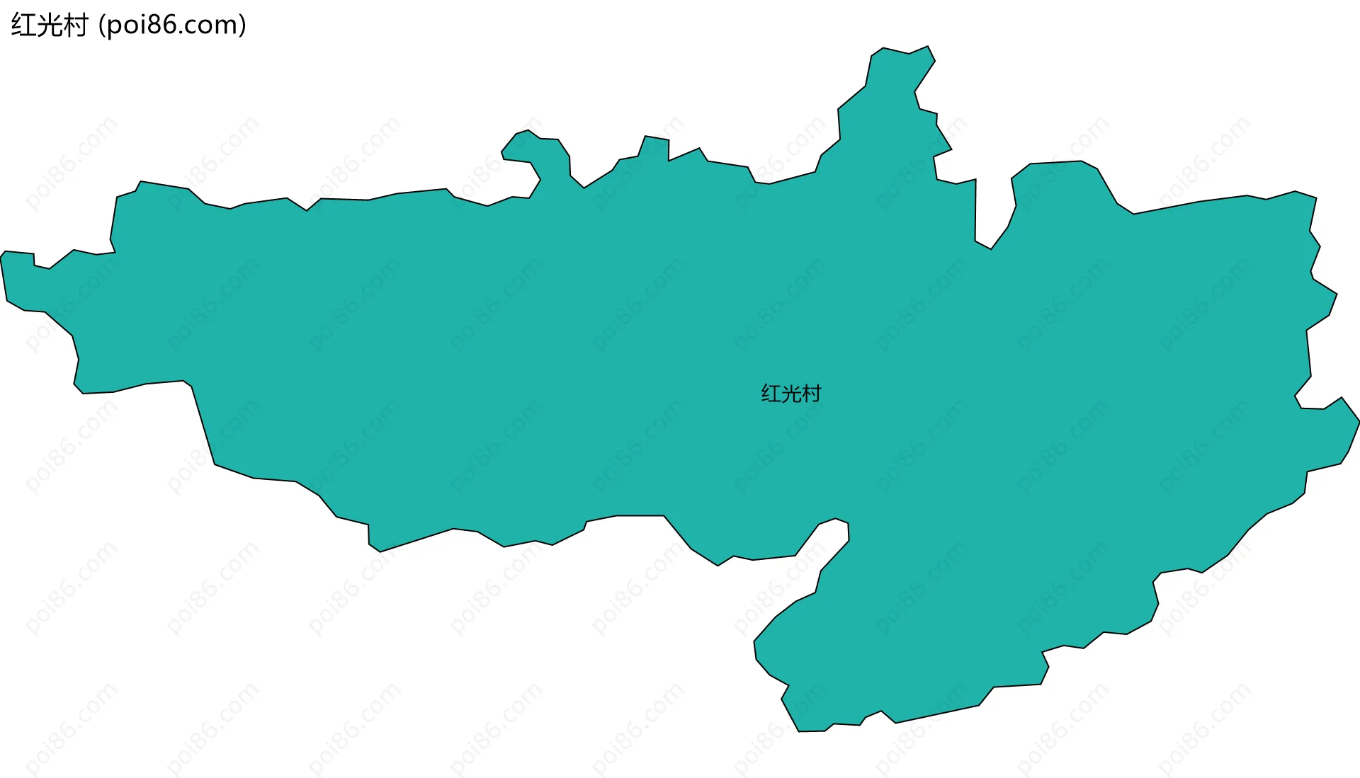 红光村边界地图