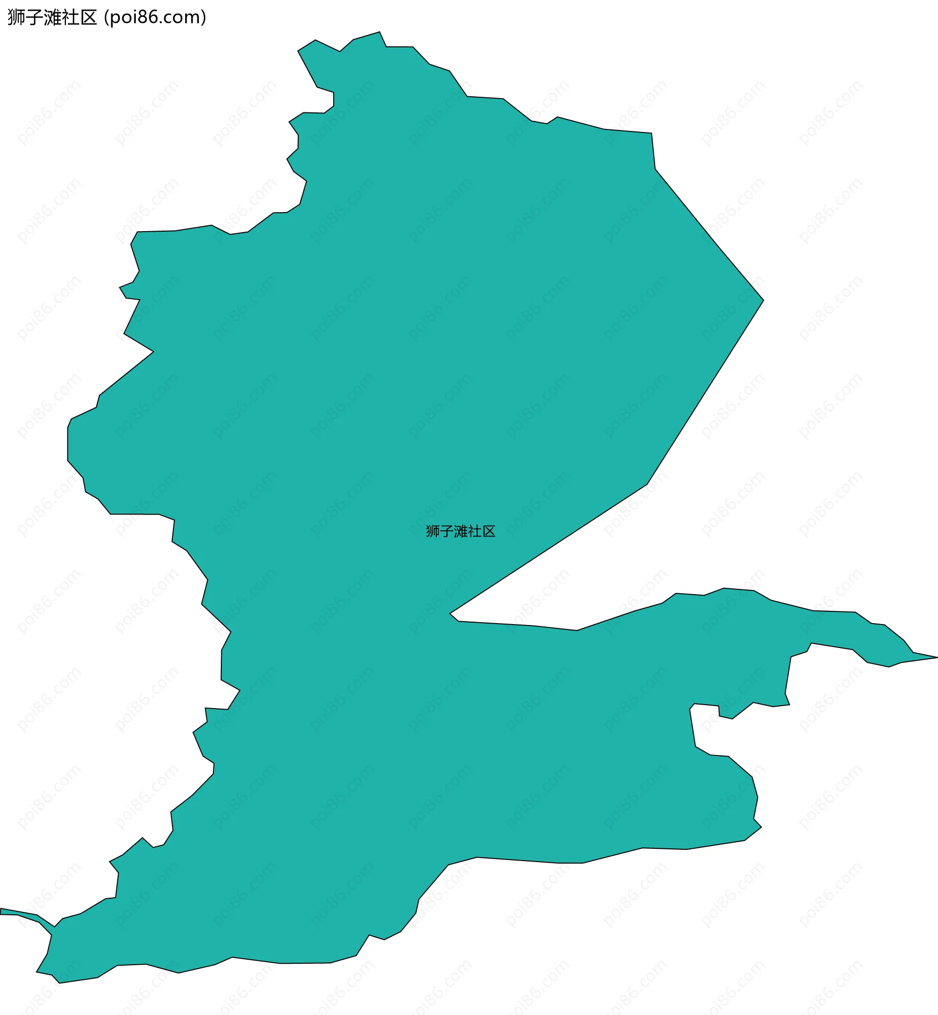 狮子滩社区边界地图