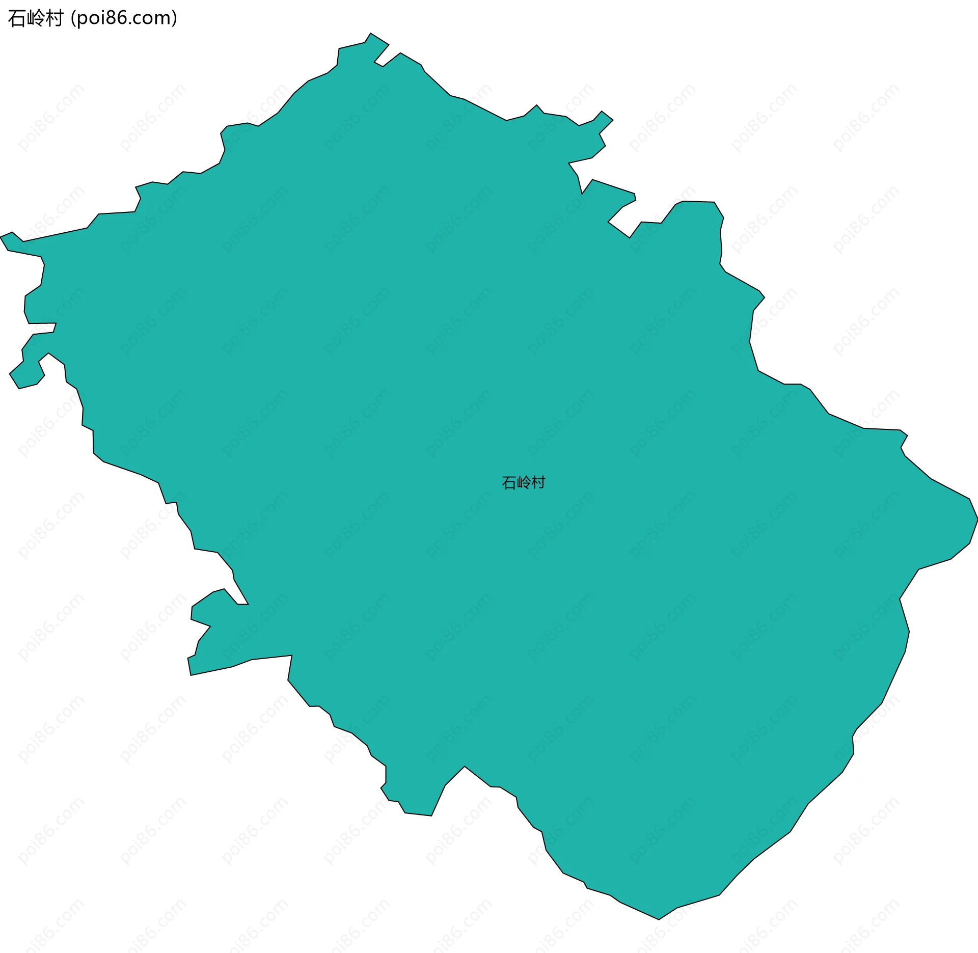 石岭村边界地图