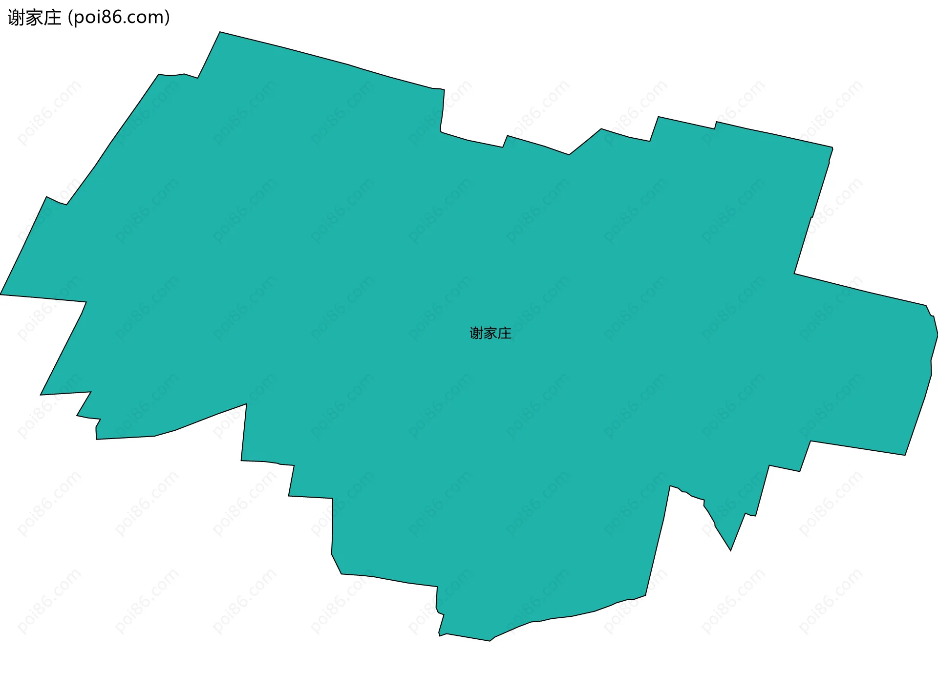 谢家庄边界地图