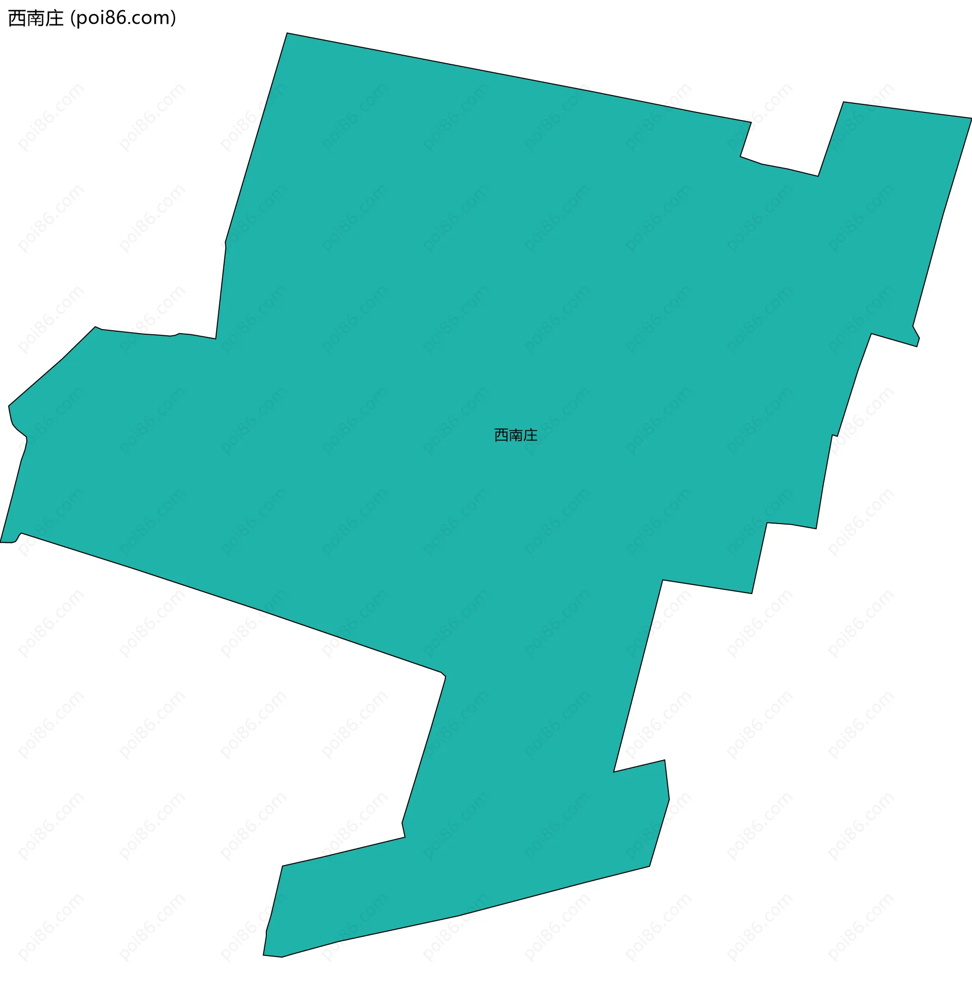 西南庄边界地图