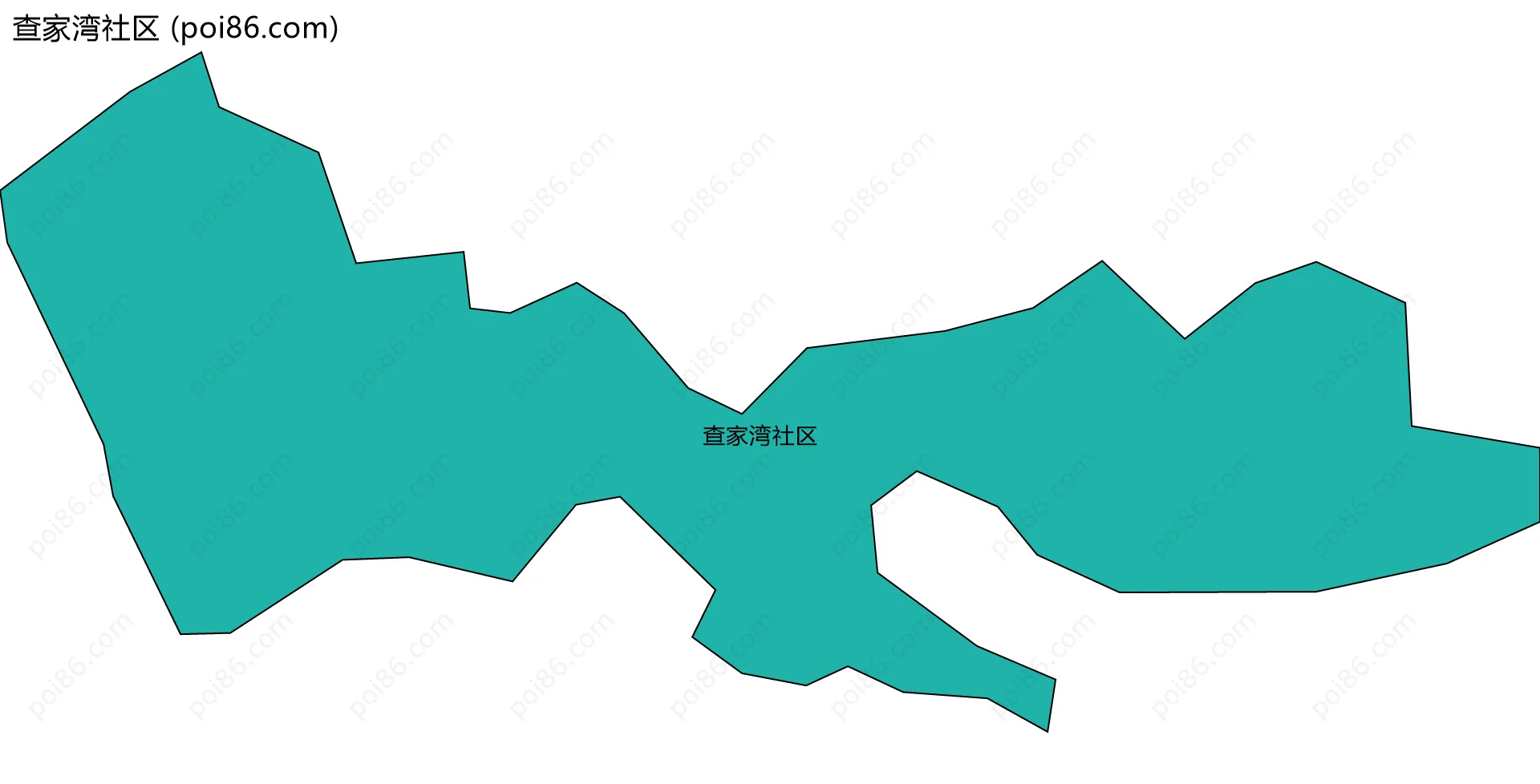 查家湾社区边界地图