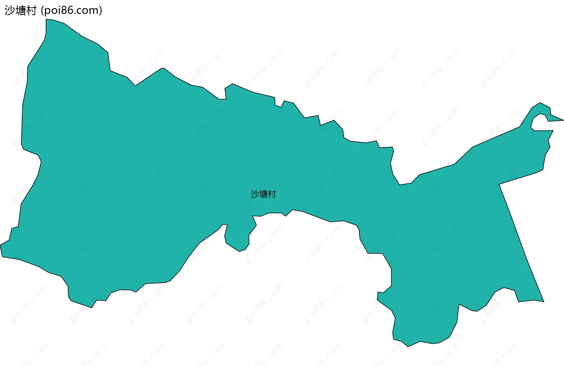 沙塘村边界地图