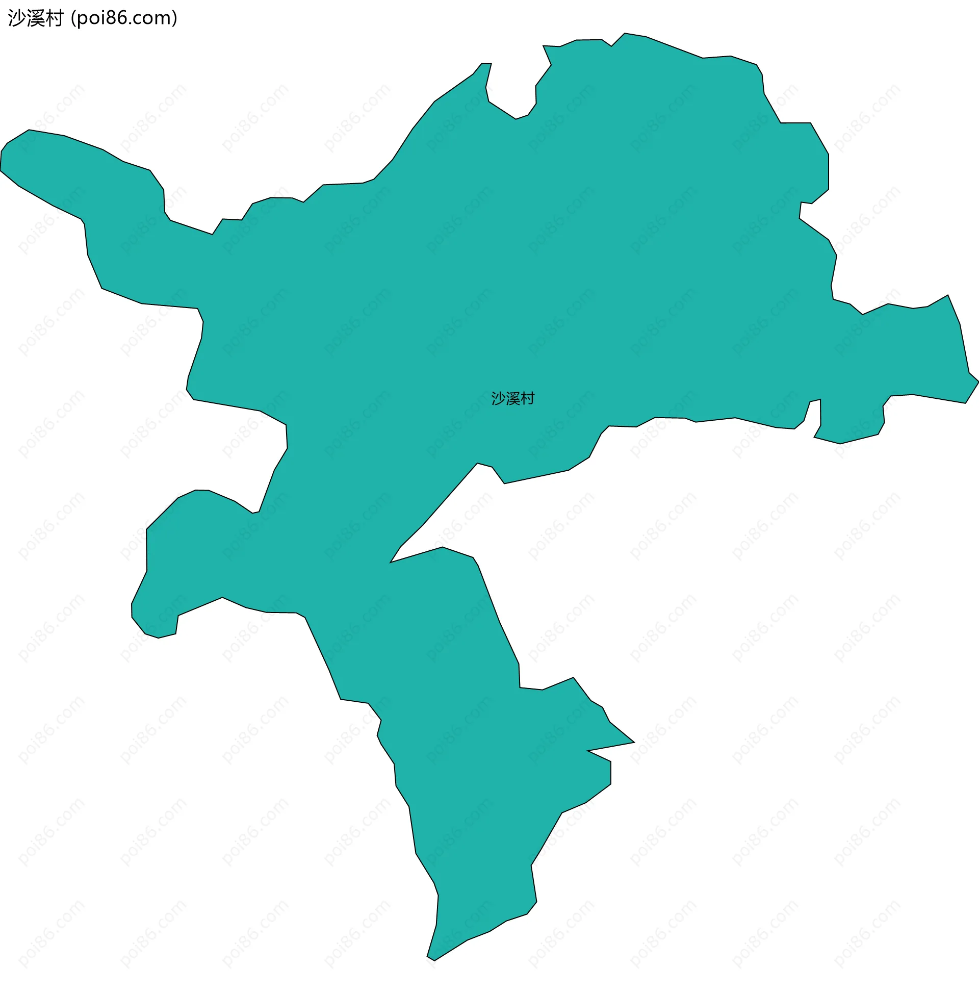 沙溪村边界地图