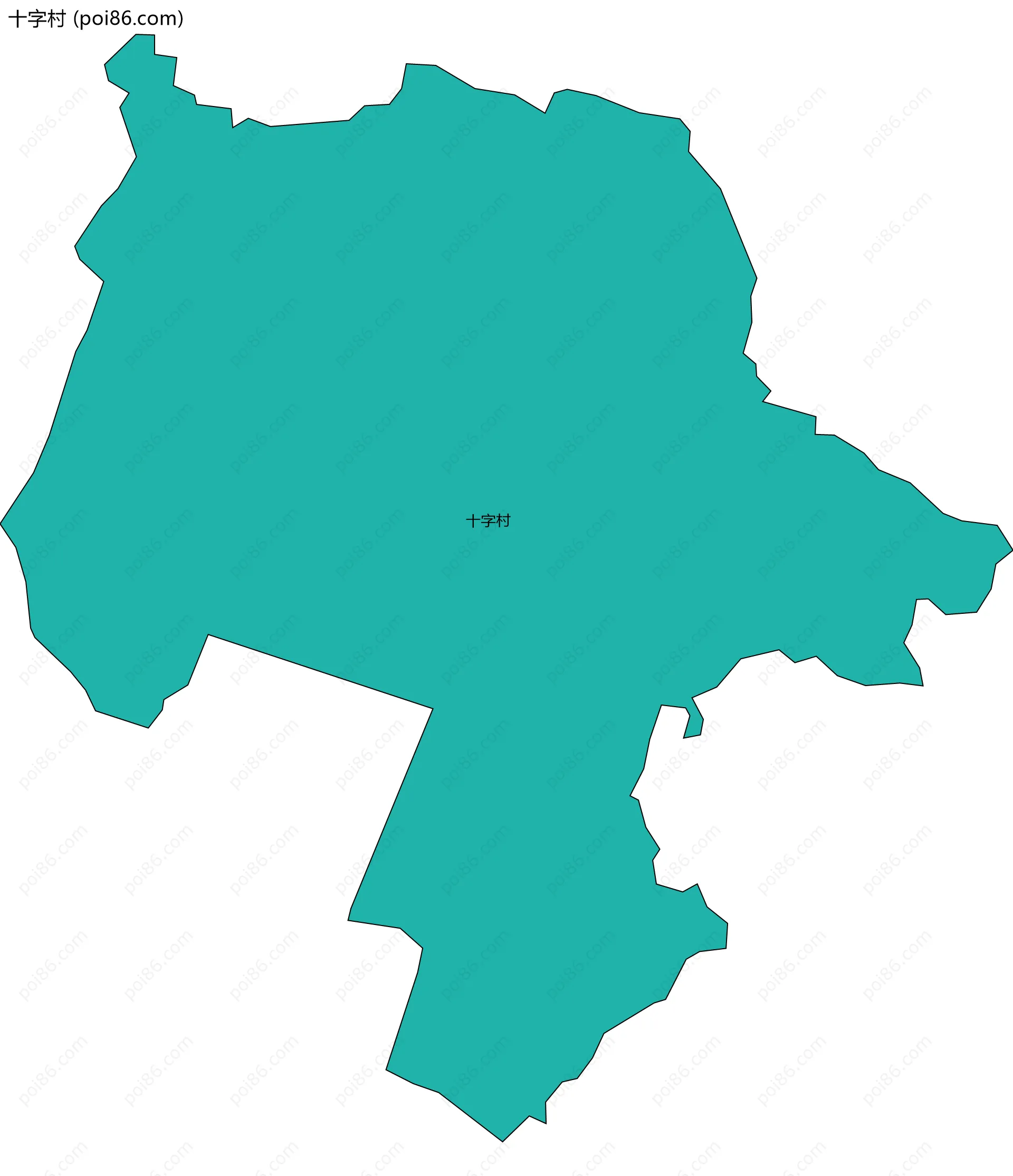十字村边界地图