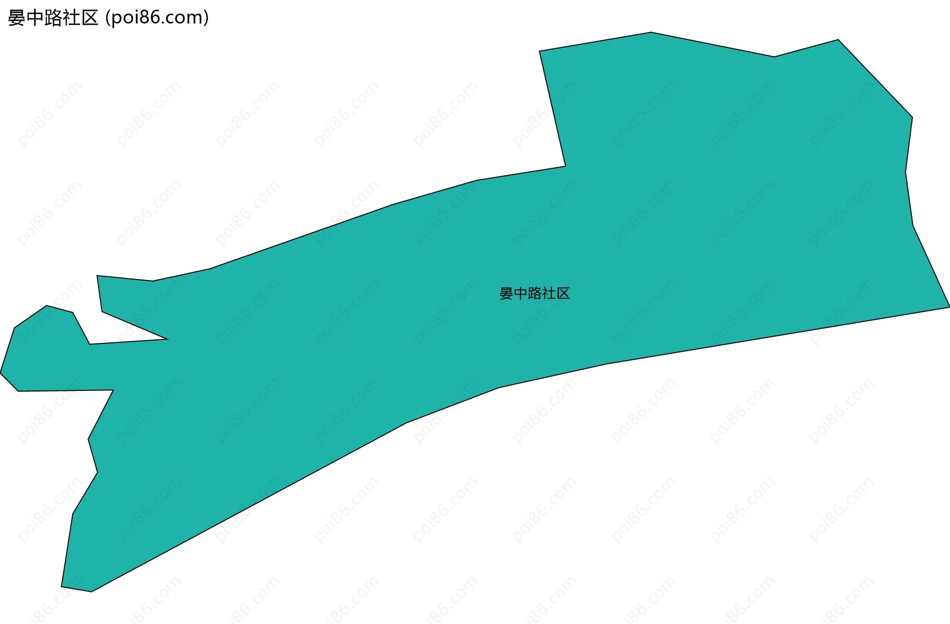 晏中路社区边界地图