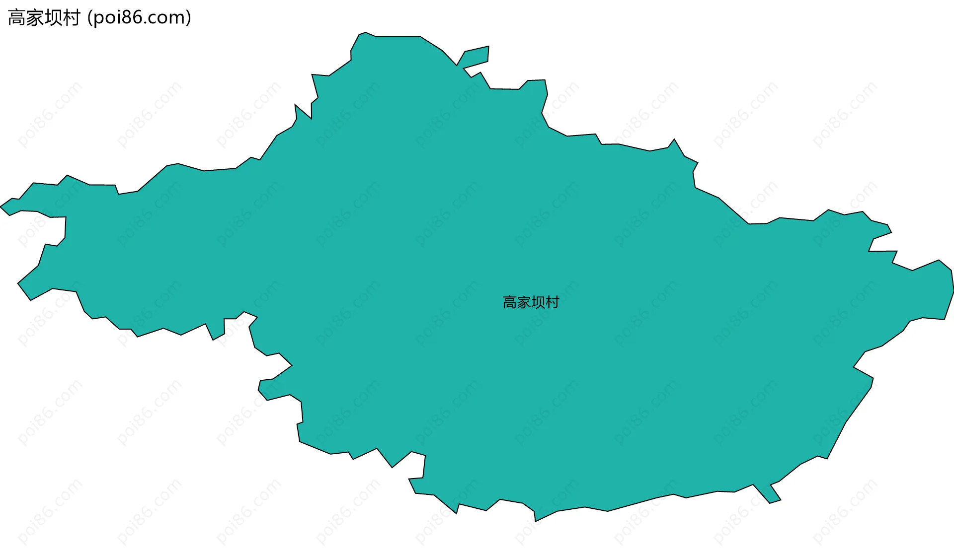 高家坝村边界地图